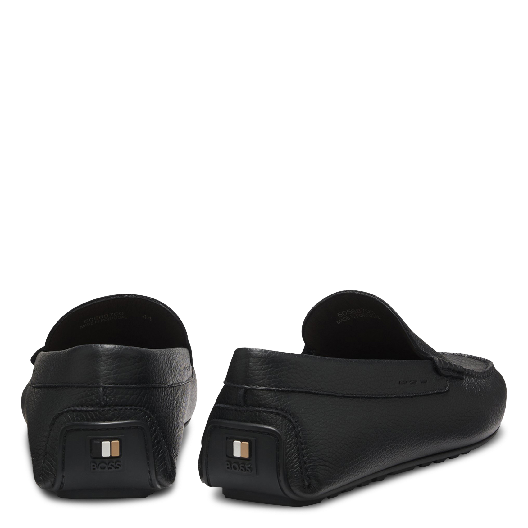 Leather loafers BOSS Black