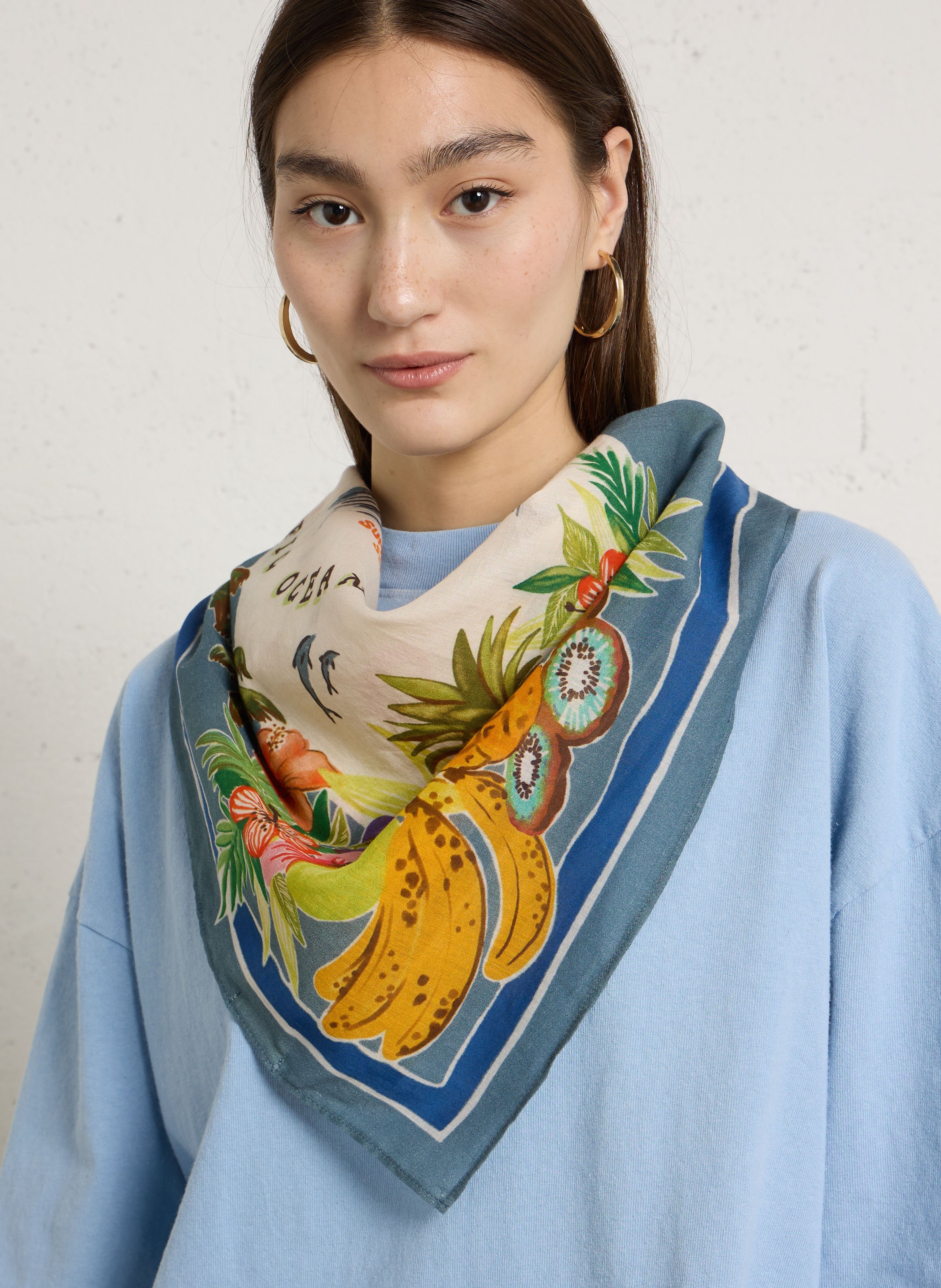 Foulard en coton imprimé HARTFORD