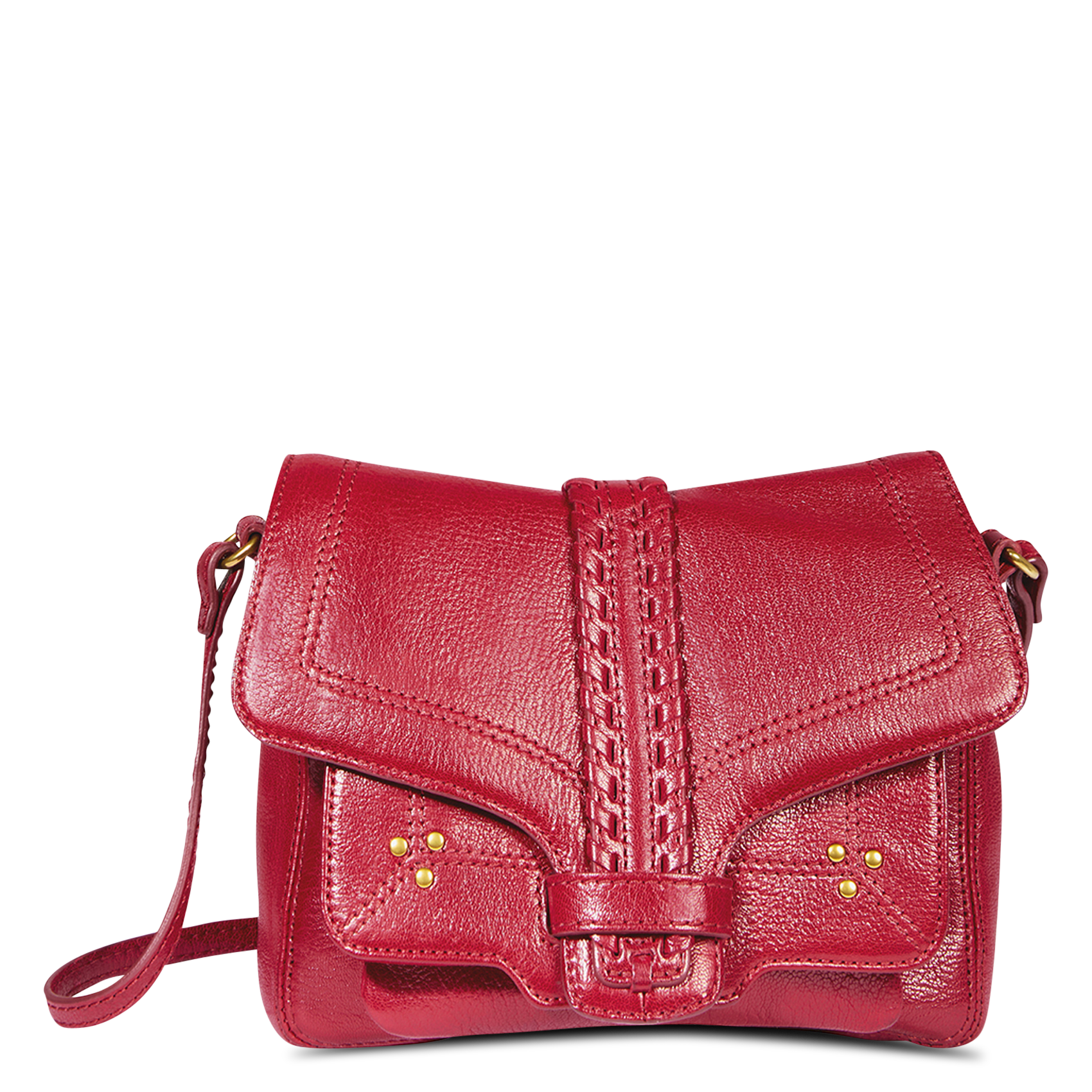 Leather flap shoulder bag JEROME DREYFUSS