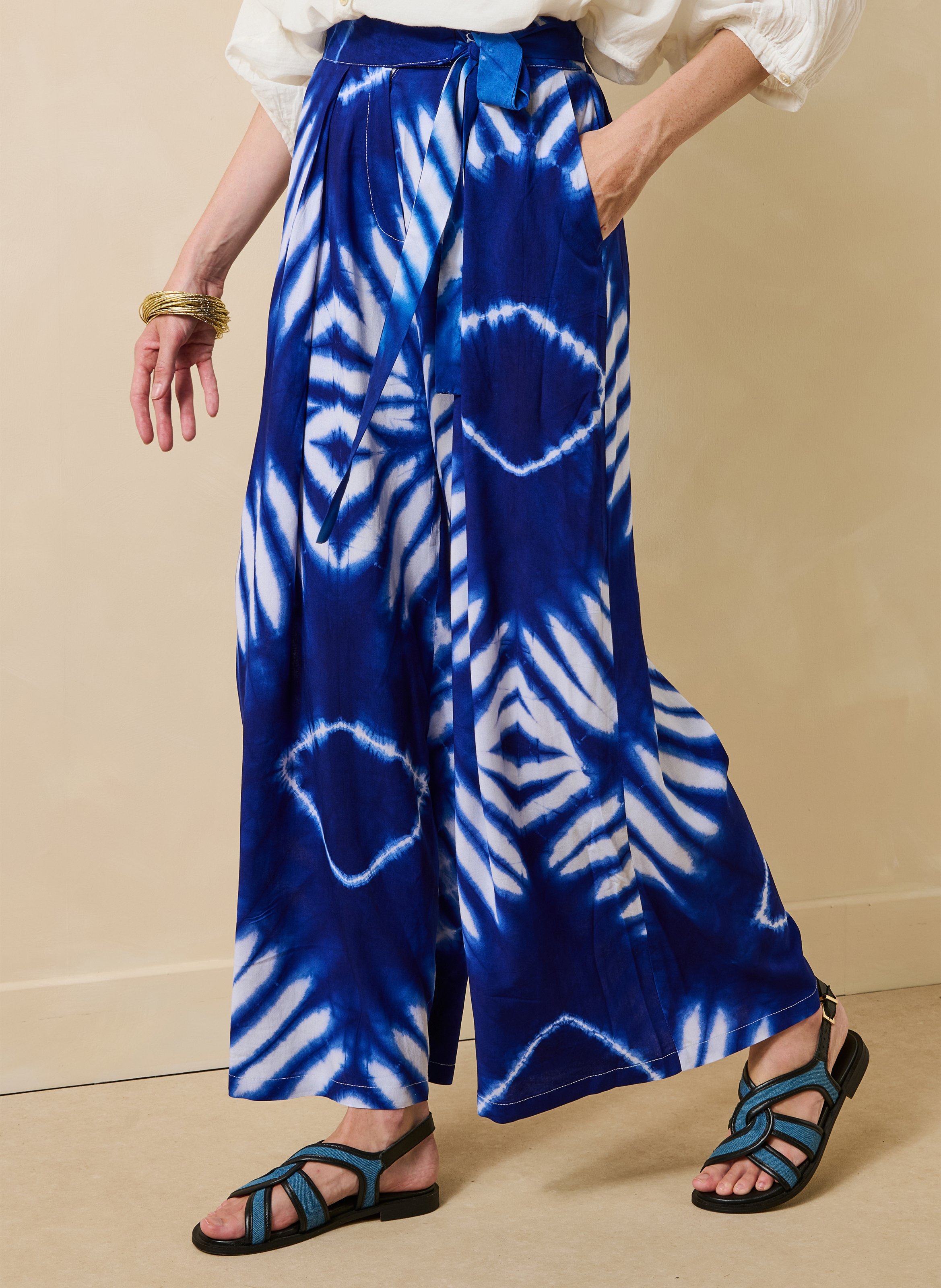 Pantalon large  LA FEE MARABOUTEE Bleu