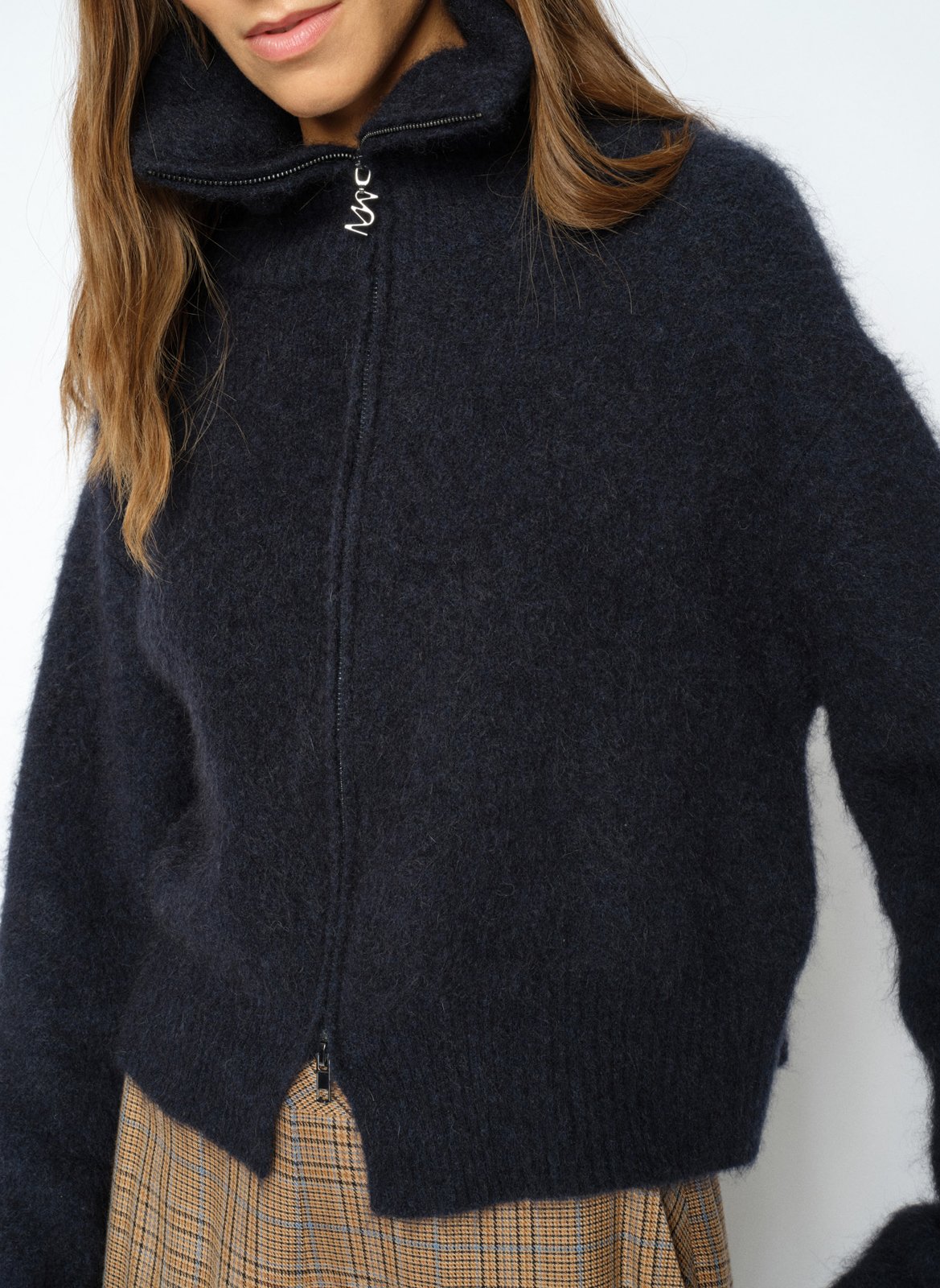Oversized vest van wolmix MOS MOSH Blauw