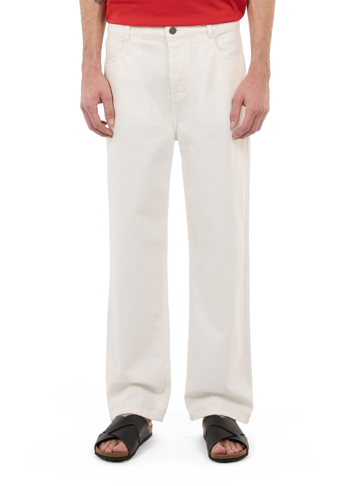 Straight leg jeans in cotton. SAISON 1865 Beige