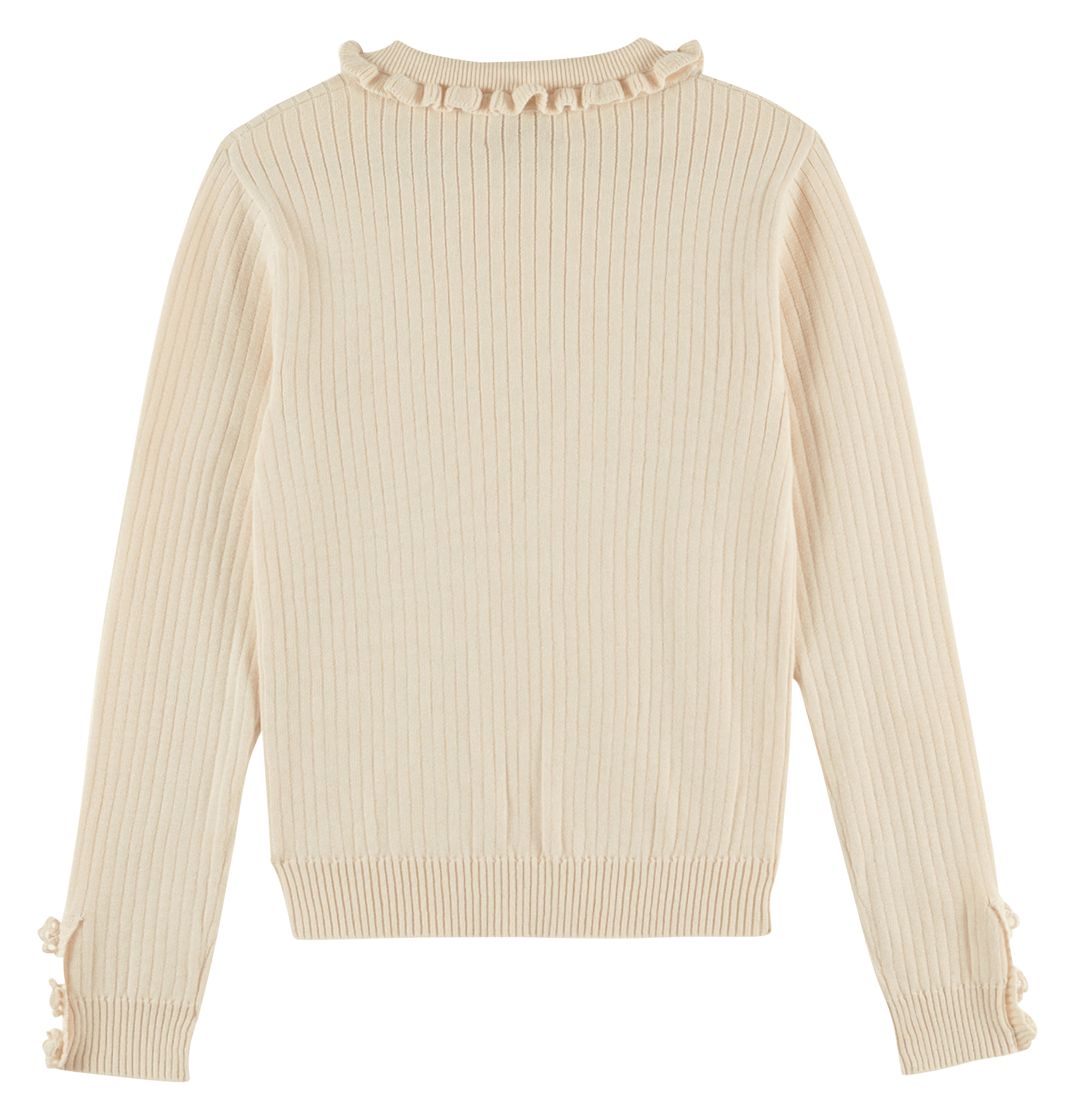 Pull col classique en coton EMILE ET IDA Beige