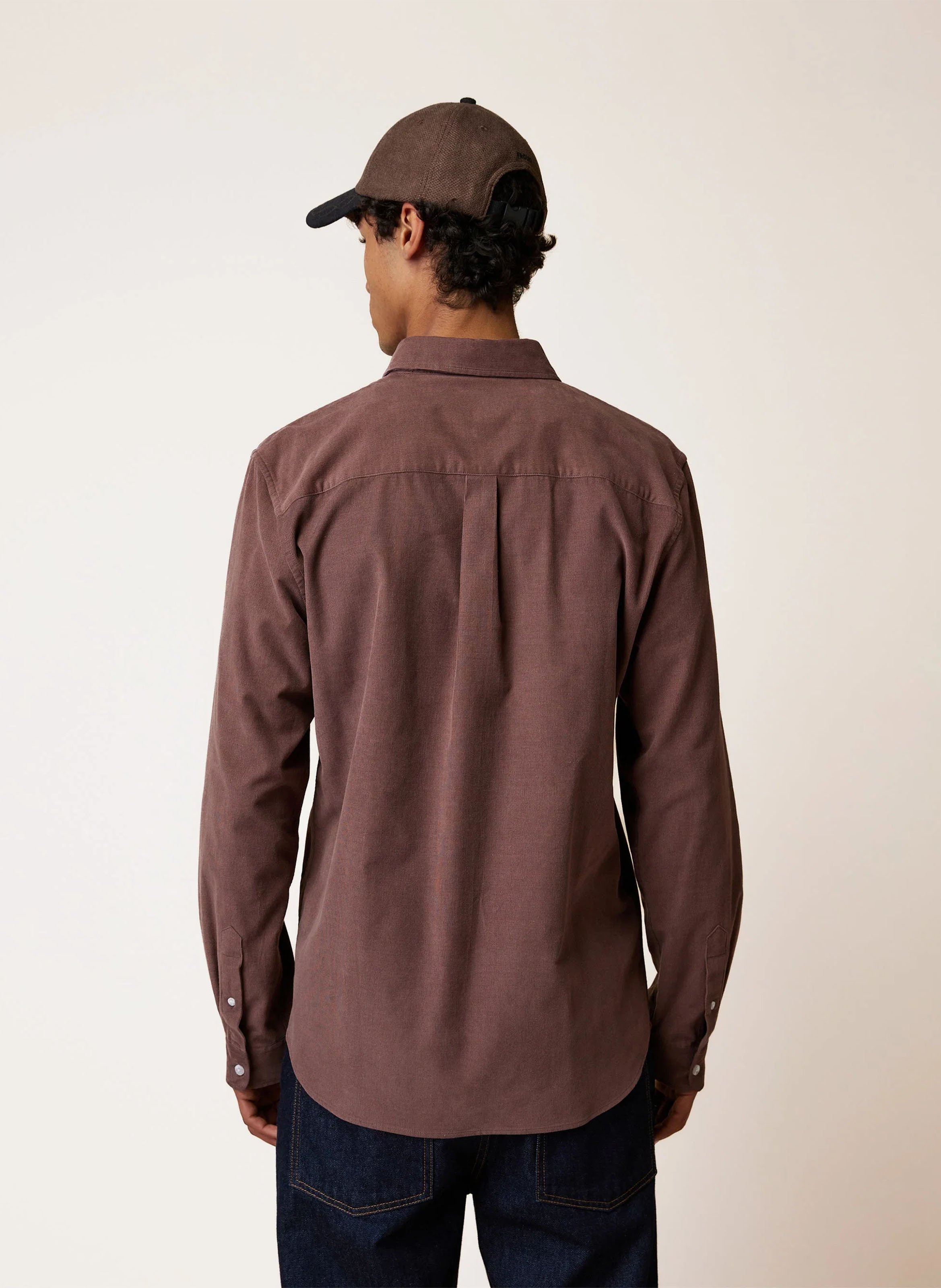Baumwollbluse mit klassischem Kragen FAGUO Violett