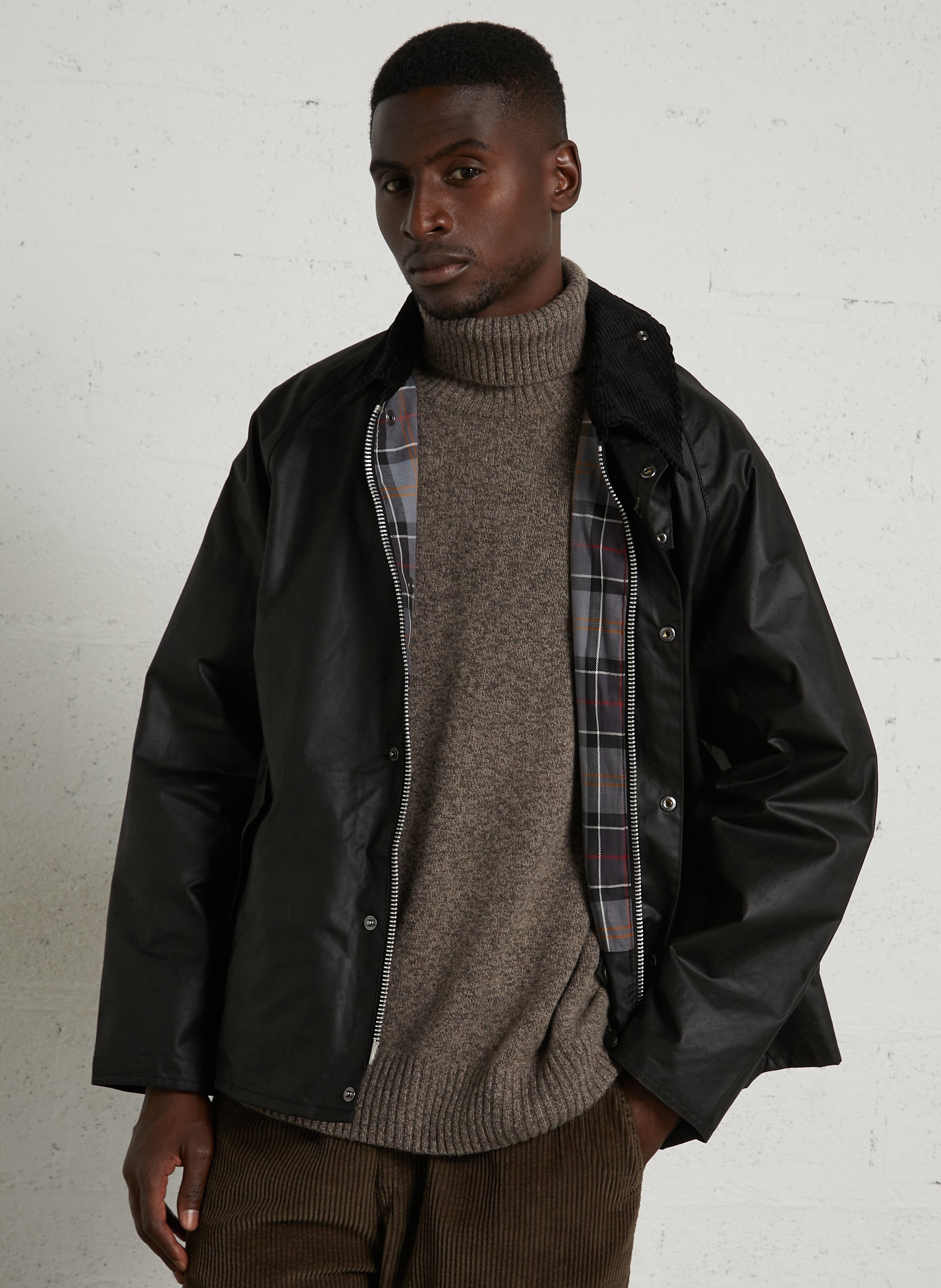 Veste droite en coton BARBOUR Noir