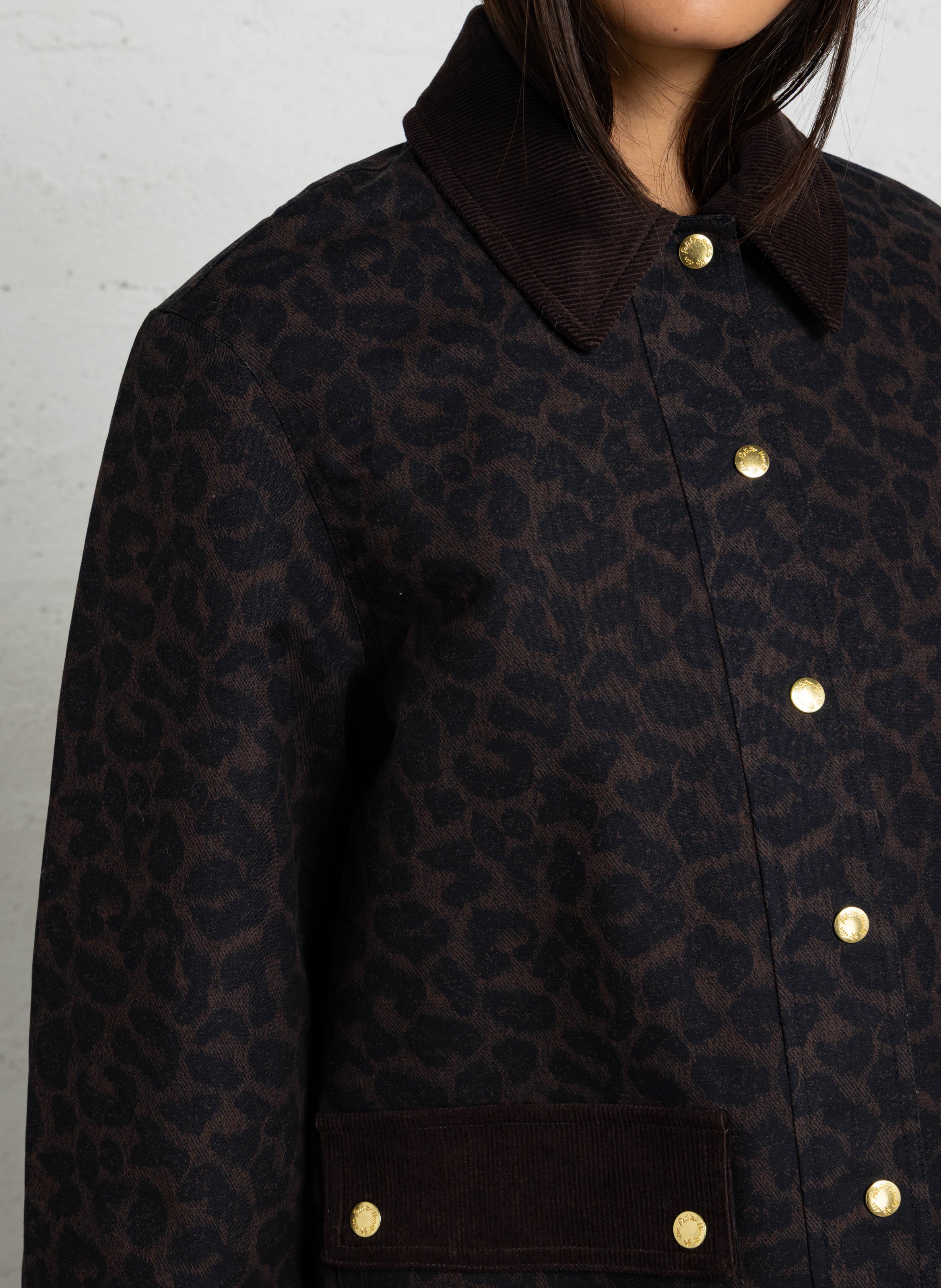 Veste léopard en coton DES PETITS HAUTS Multicolore