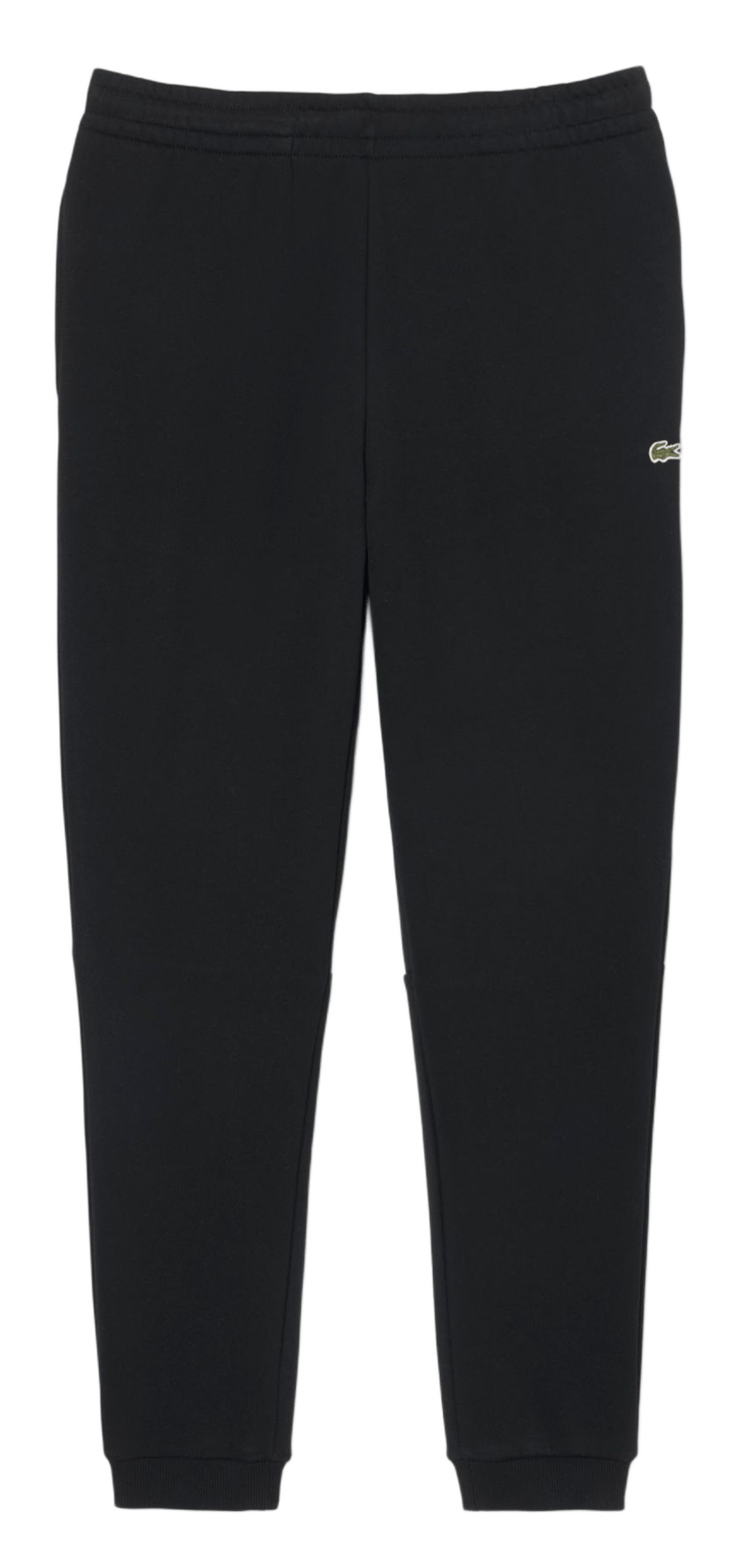 Tapered solid color cotton joggers LACOSTE Black