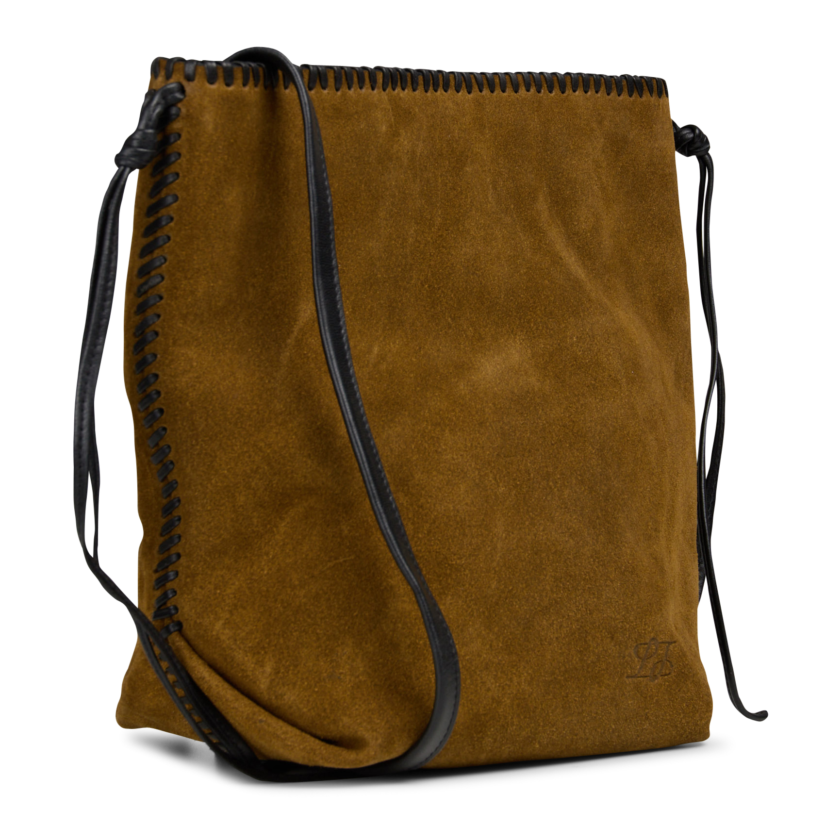 Sac besace en cuir LAURENCE BRAS Kaki