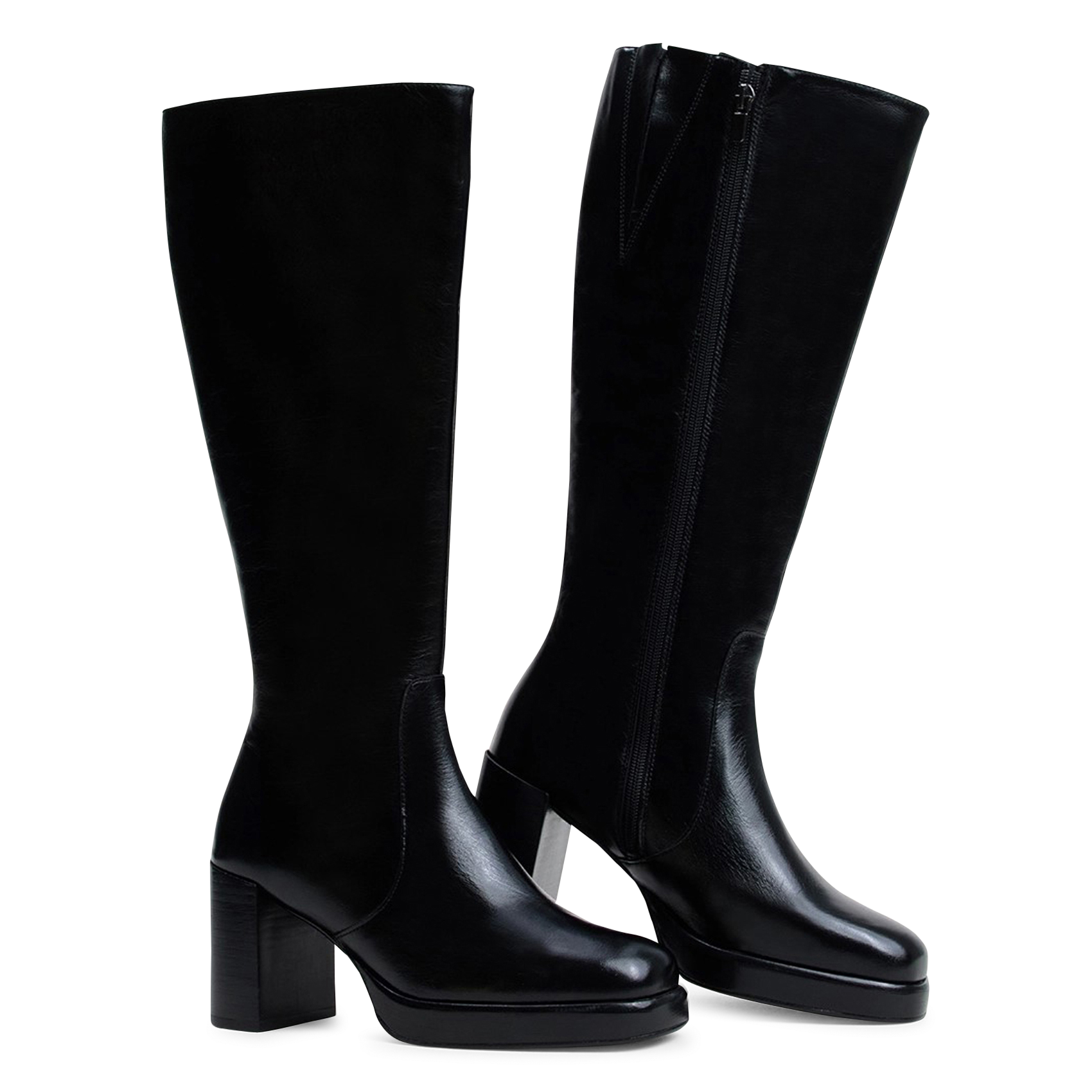 Leather boots JONAK Black