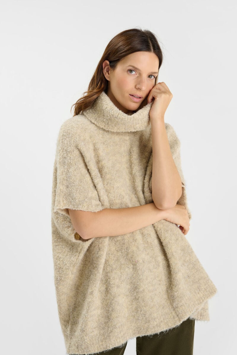 High-neck sweater LE TEMPS DES CERISES Beige