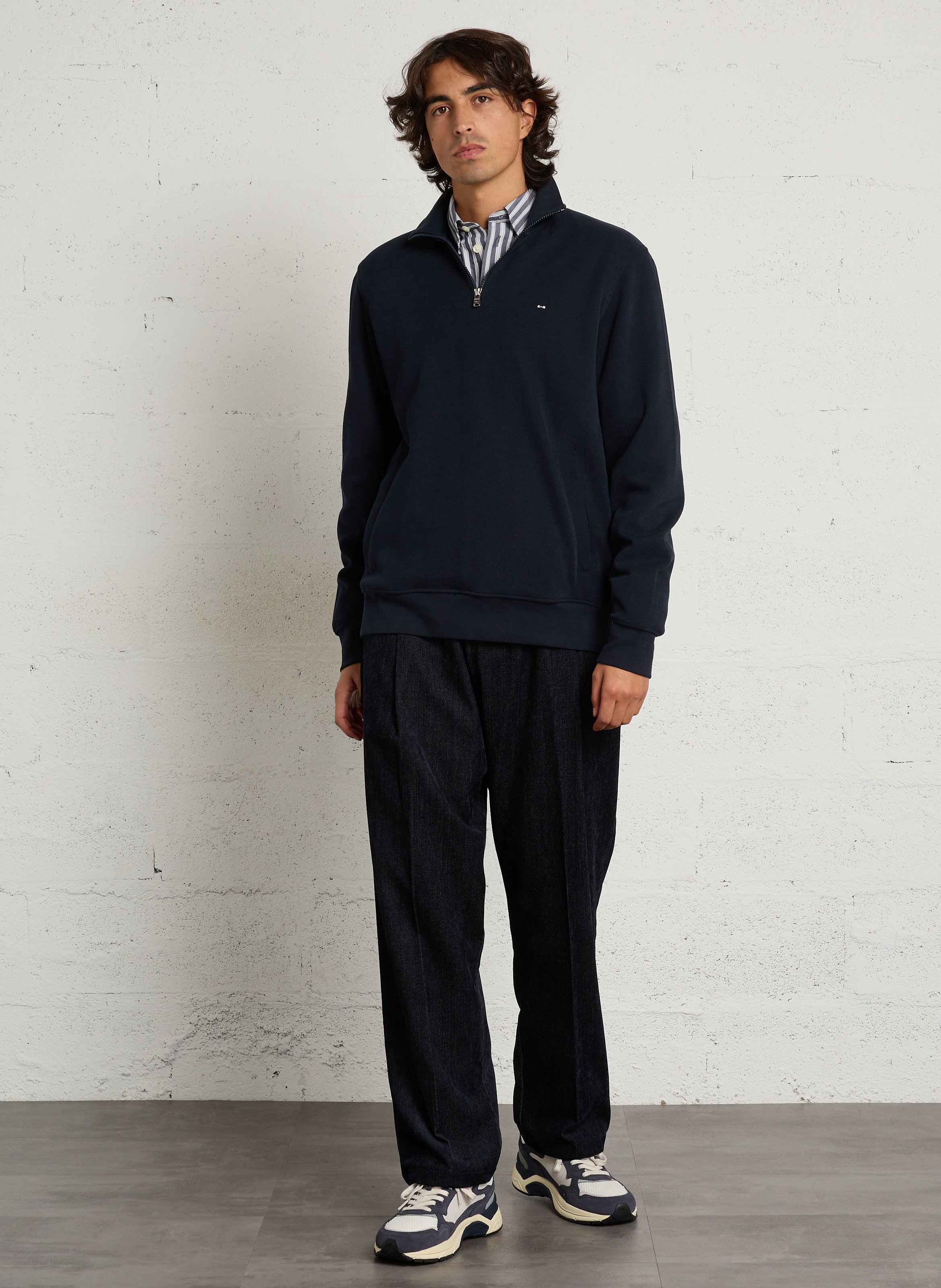Pantalon large en velours IMPERIAL Bleu