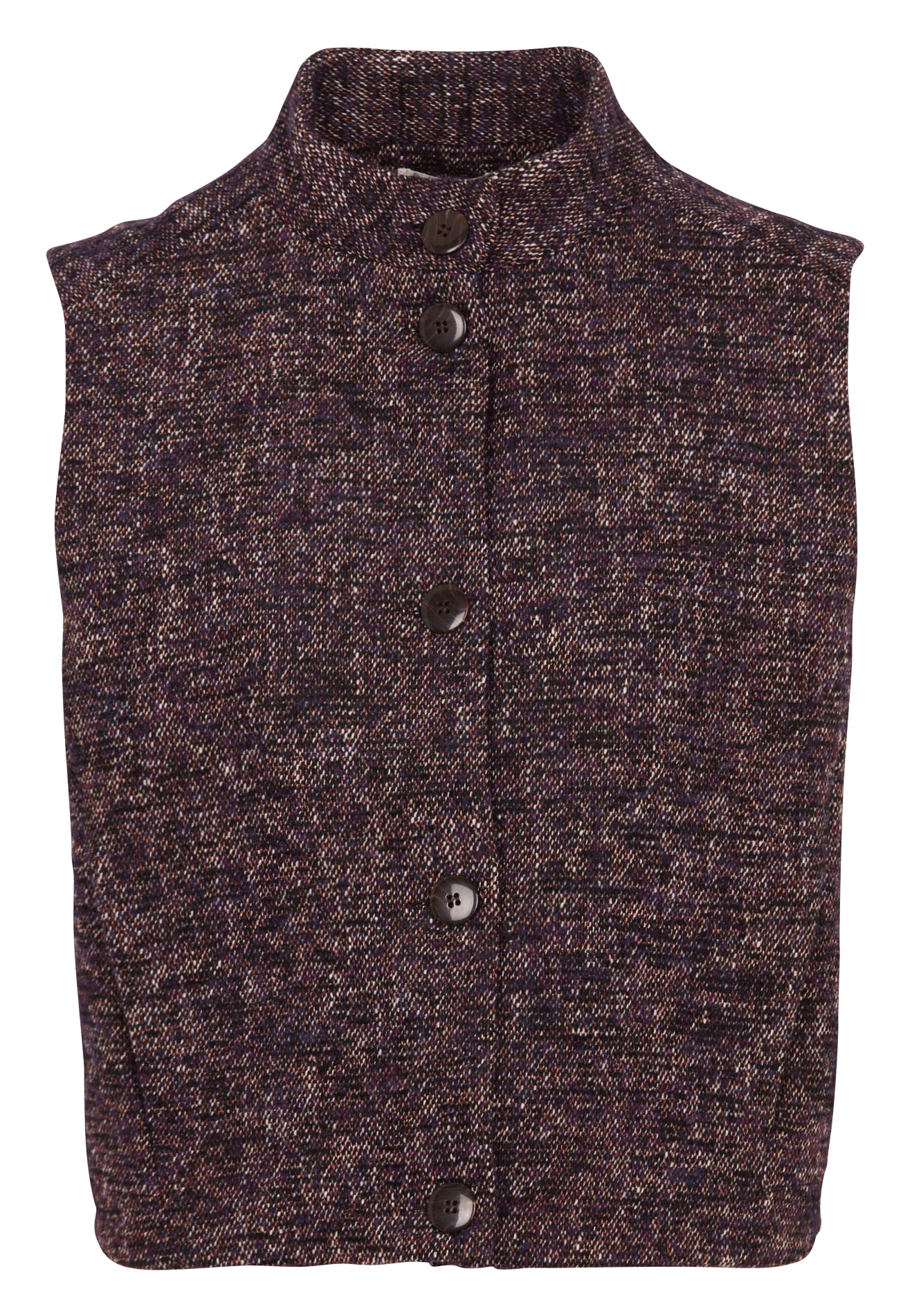 Gerade geschnittene ärmellose Jacke mit Stehkragen MAISON 123 Violett