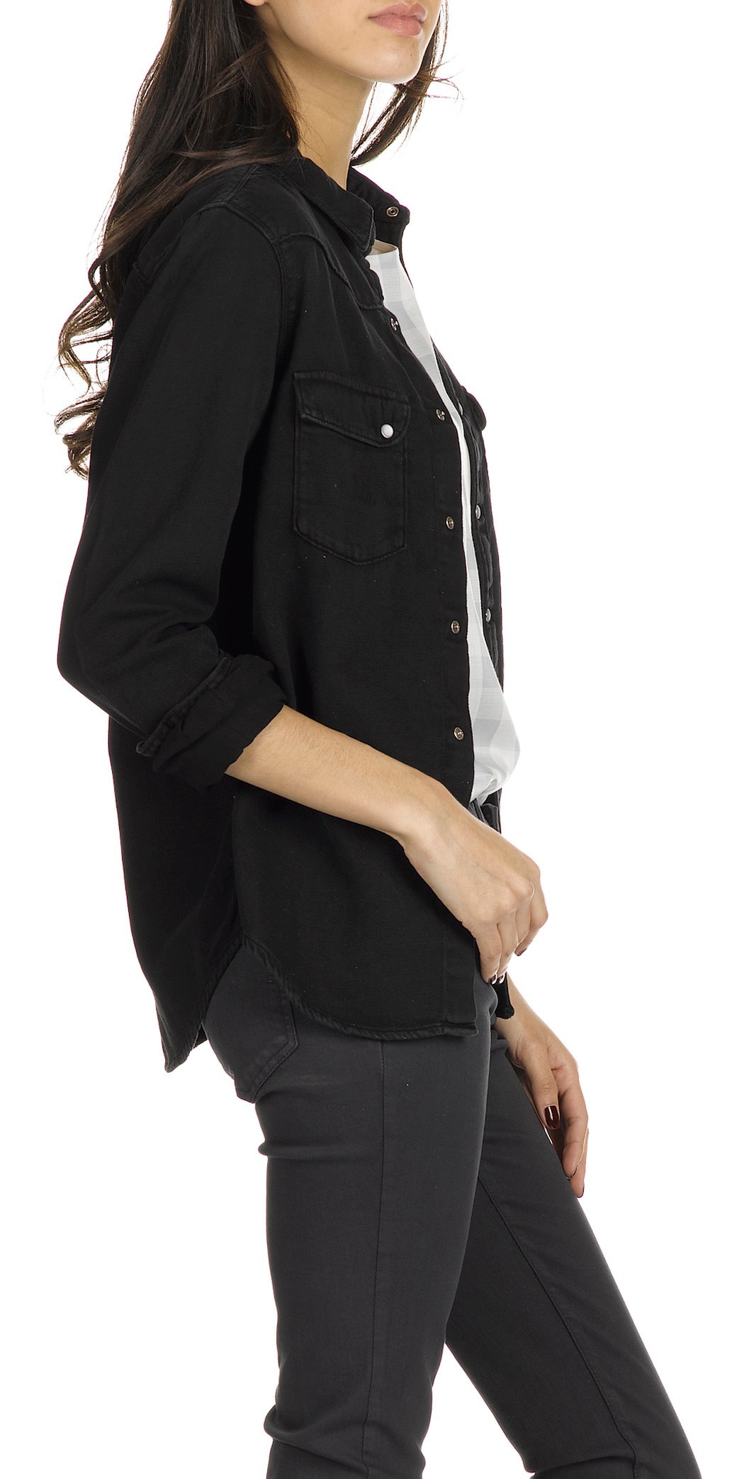 Katoenen blouse met klassieke kraag ACQUAVERDE