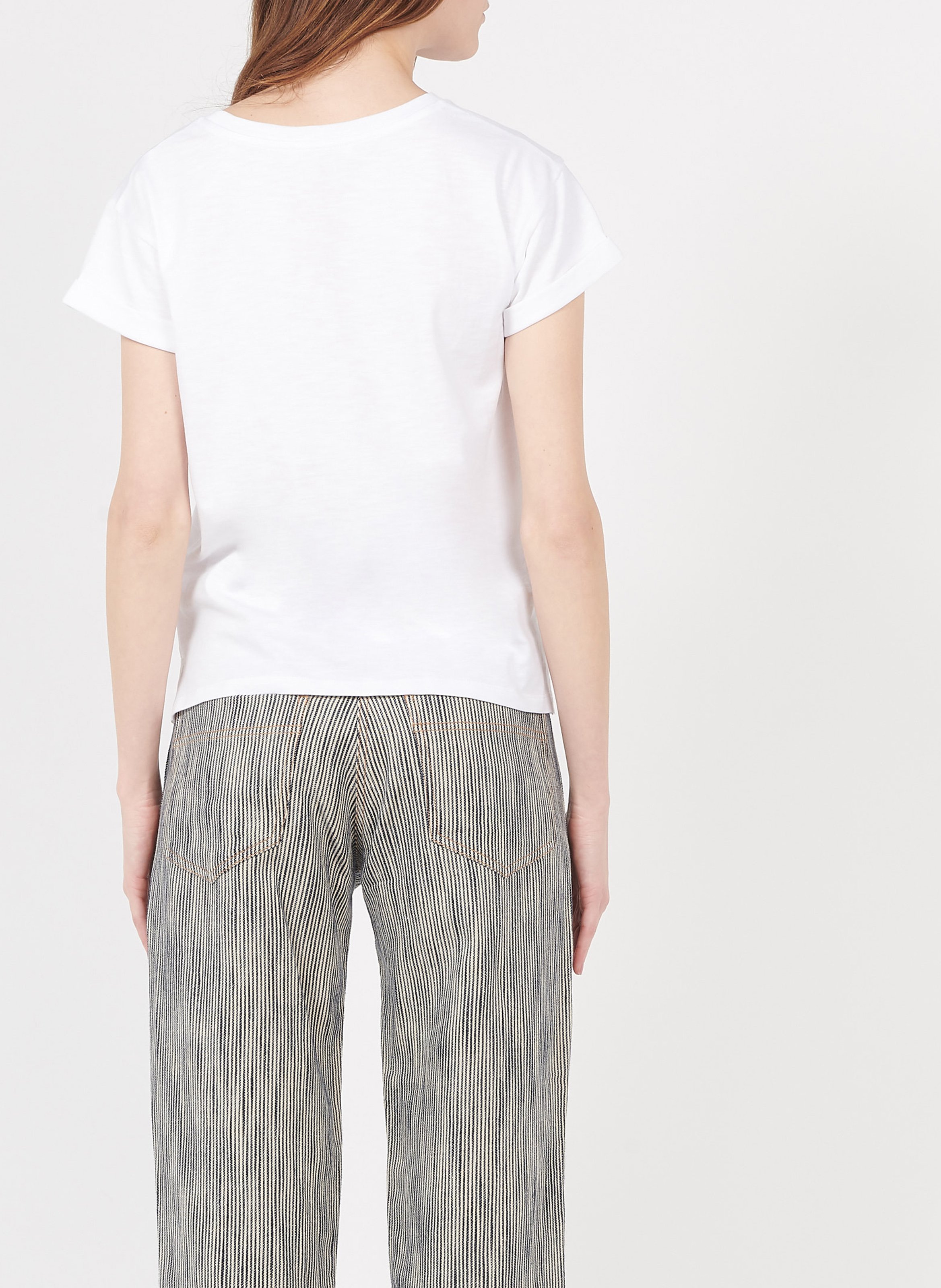 Rundhals-T-Shirt aus Baumwoll-Mix SESSUN Weiss