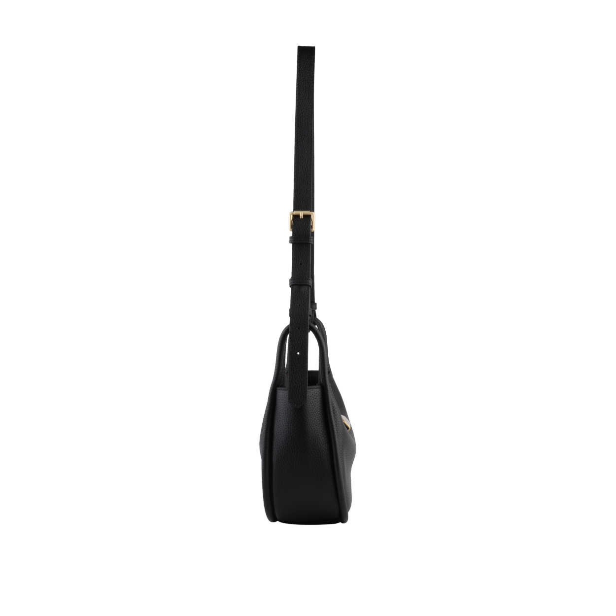 Leather clutch bag POURCHET Black