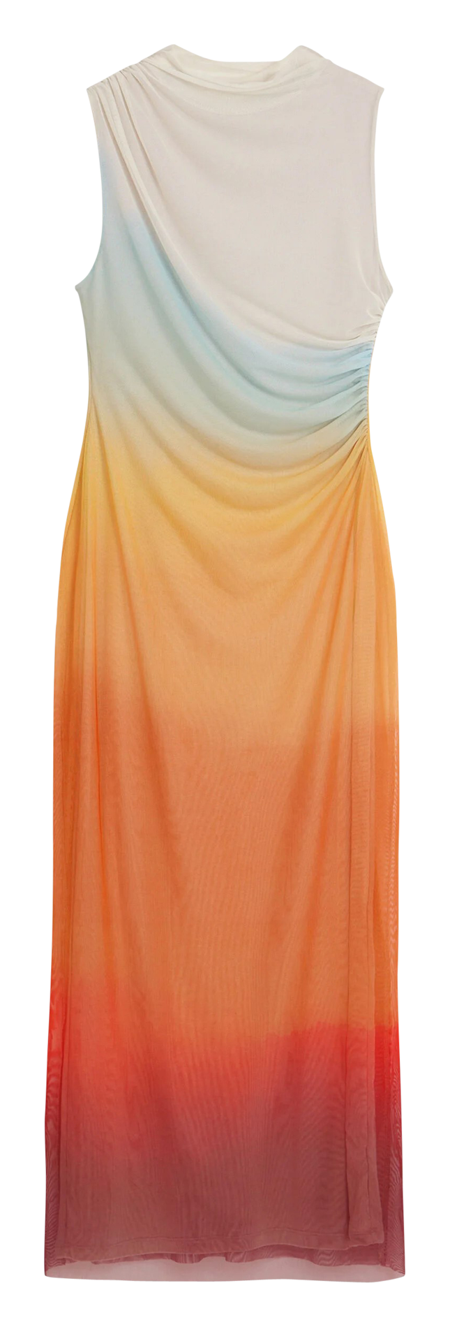 Robe longue en tulle dégradé Orange
