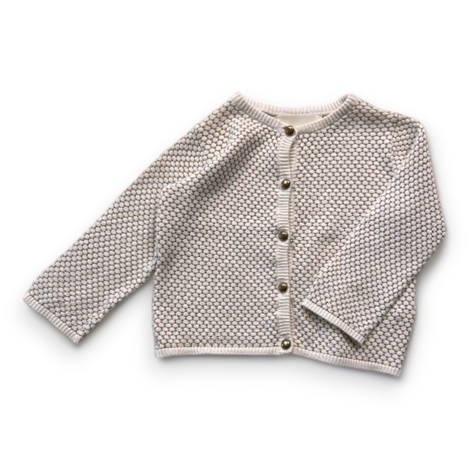 Beige Baby Cardigan - 12 months LOUIS LOUISE - Seconde Main Beige