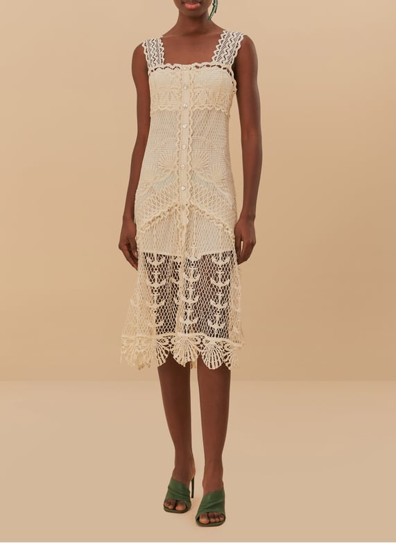 Long guipure dress White Farm rio - Women | Place des Tendances Long guipure dress White Farm rio - Women | Place des Tendances