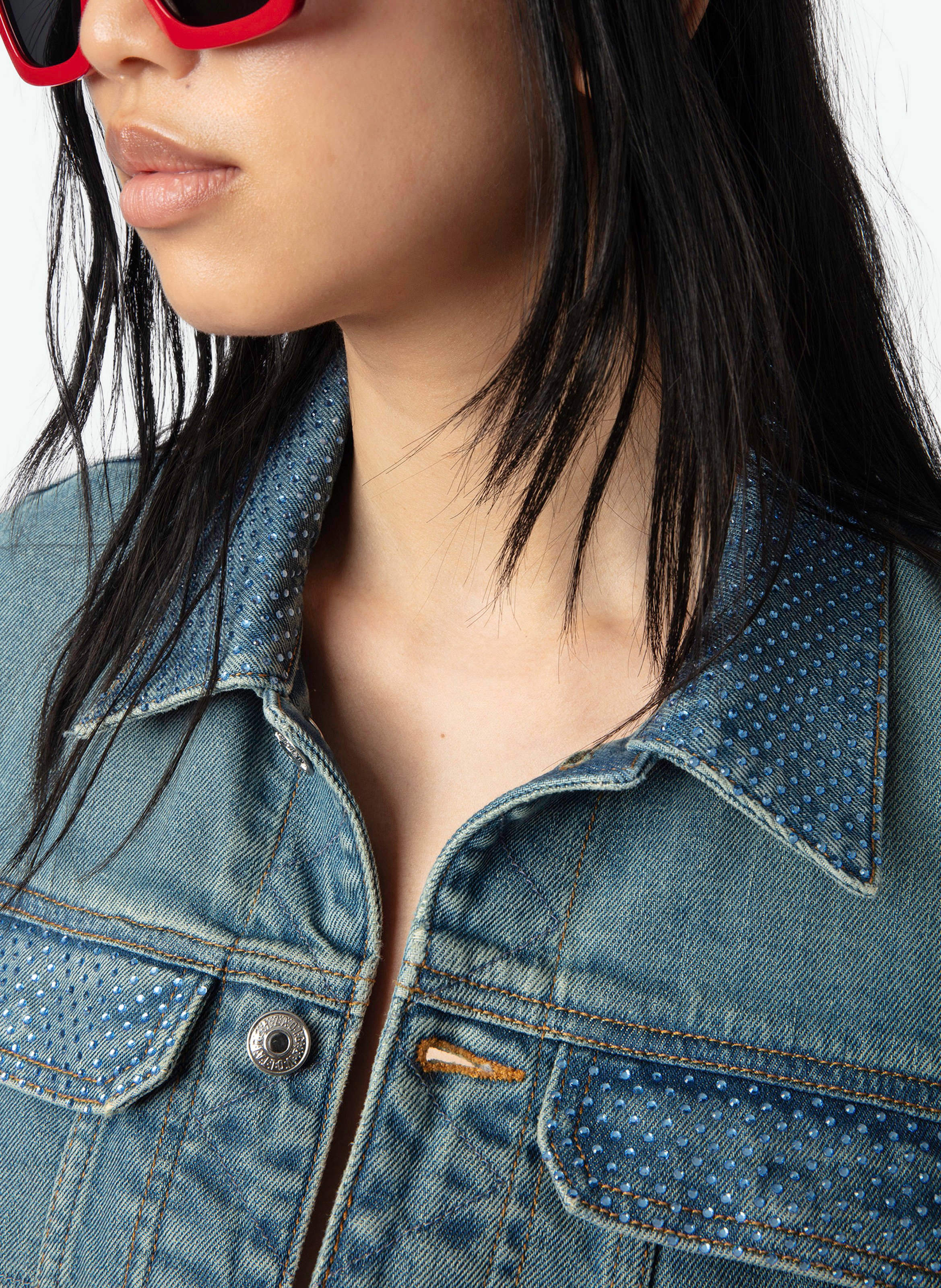 Baumwoll-Mix-Jacke mit klassischem Kragen ZADIG&VOLTAIRE Blau