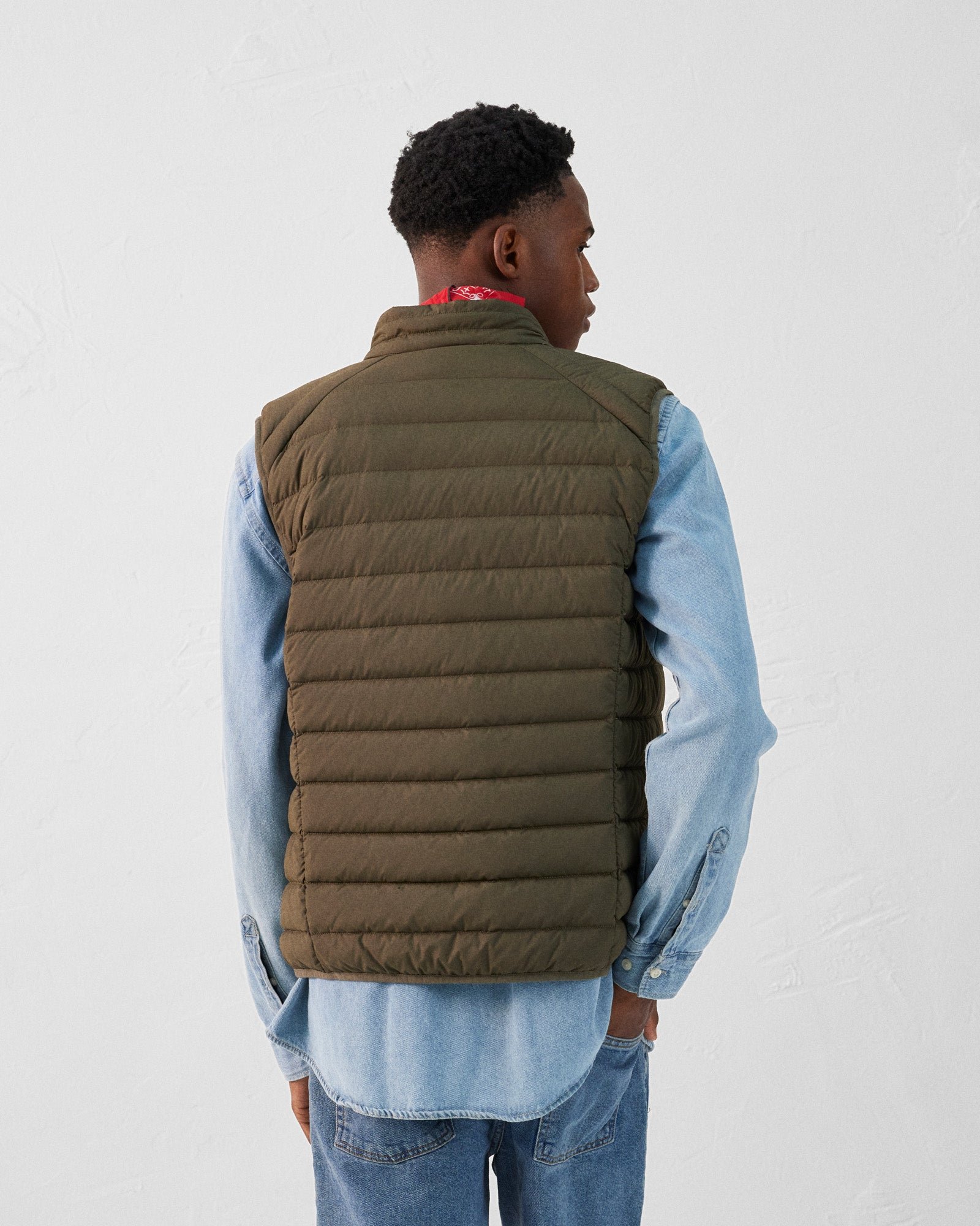 Stretch sleeveless puffer jacket Arafo JOTT Green