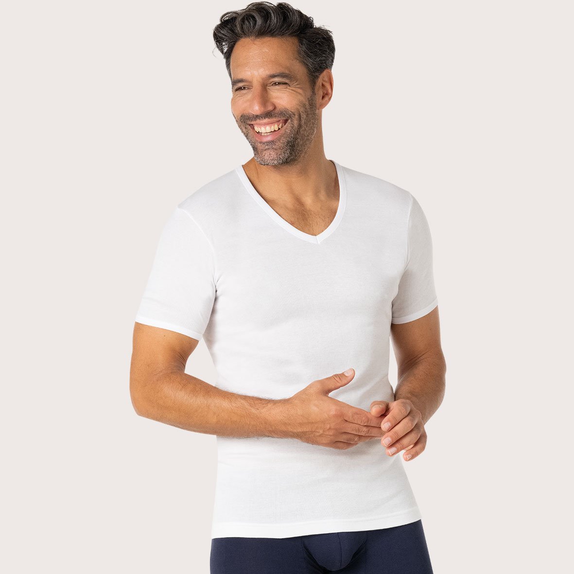 Pack of 3 V-neck classic T-shirts EMINENCE White