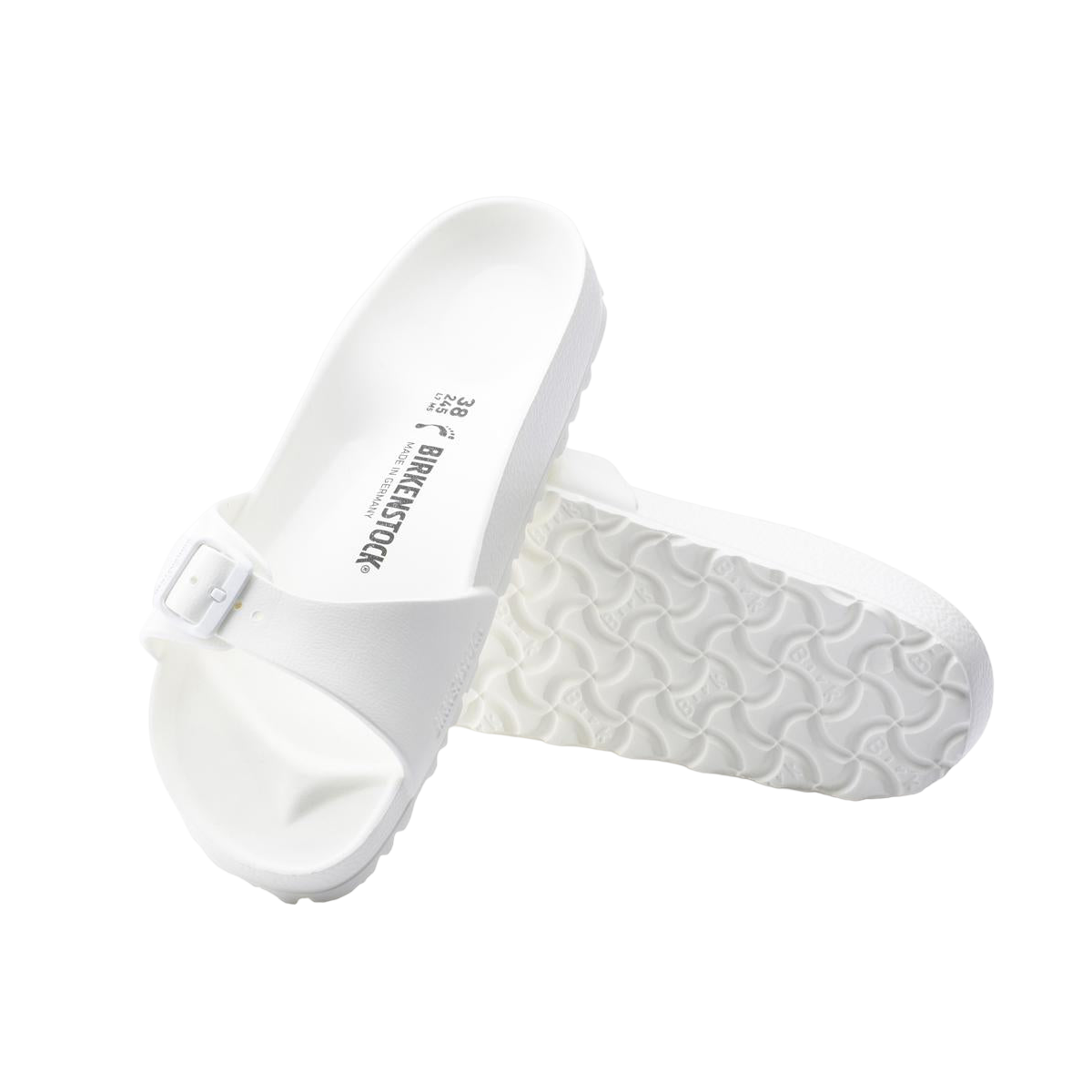 Faux leather sandals BIRKENSTOCK White