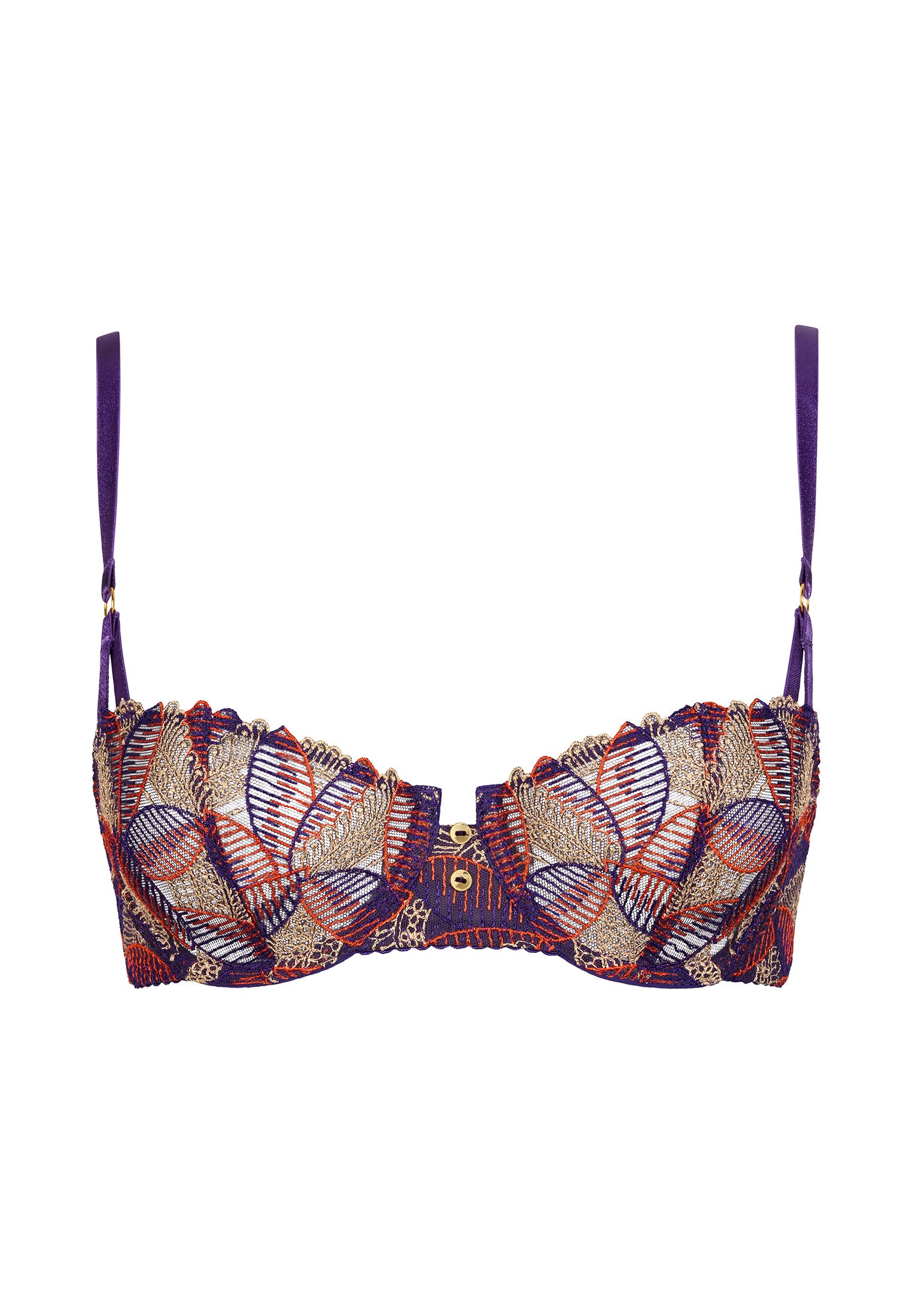 Underwired demi-cup bra AUBADE Purple