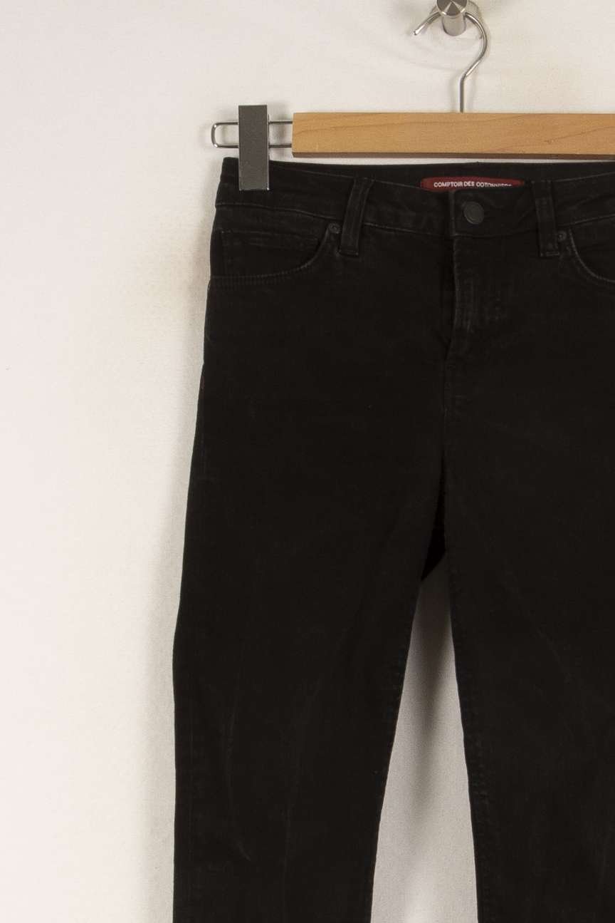Cropped slim jeans with studs COMPTOIR DES COTONNIERS - Seconde main Black