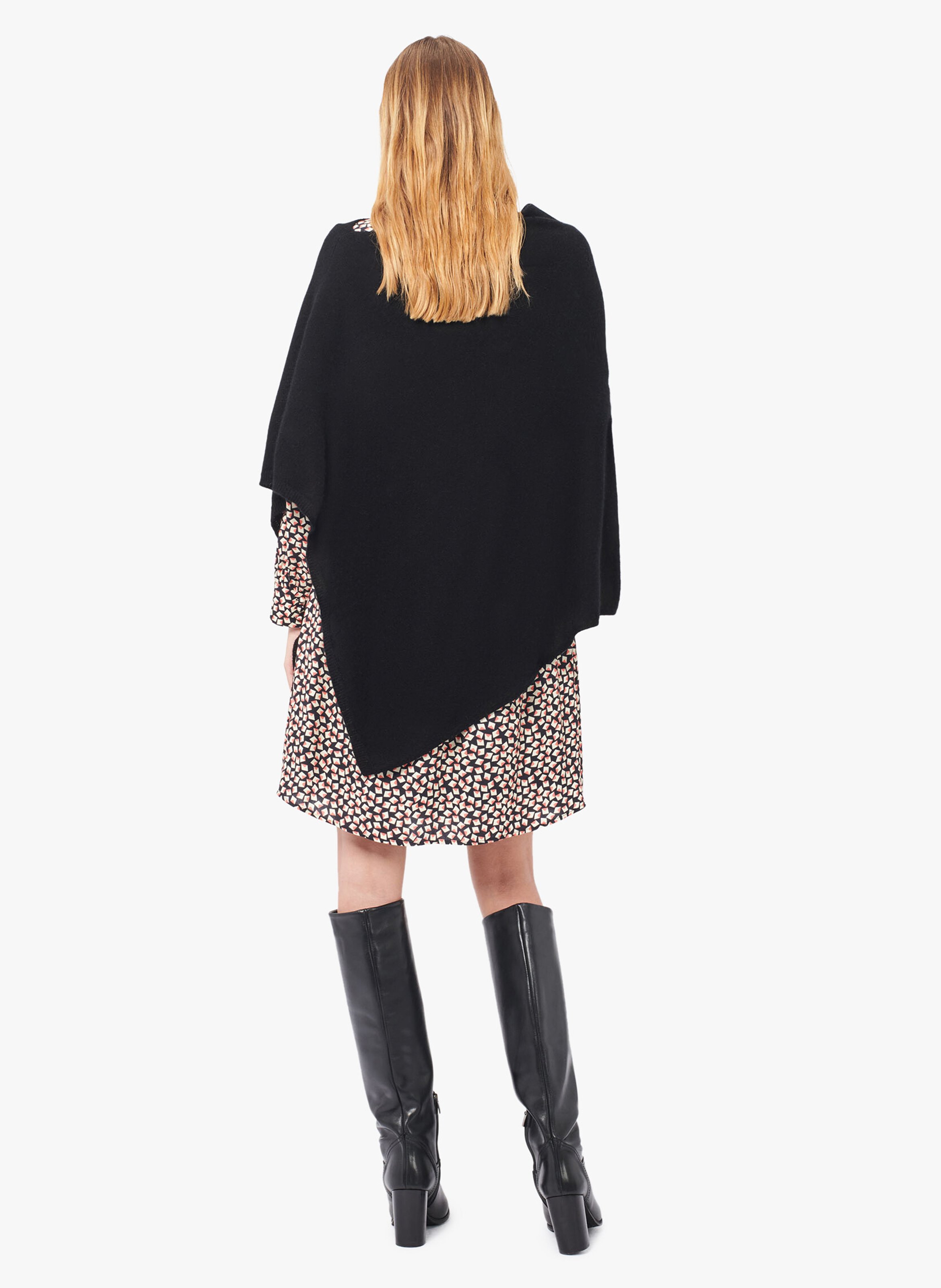 Poncho en cachemire CAROLL Noir