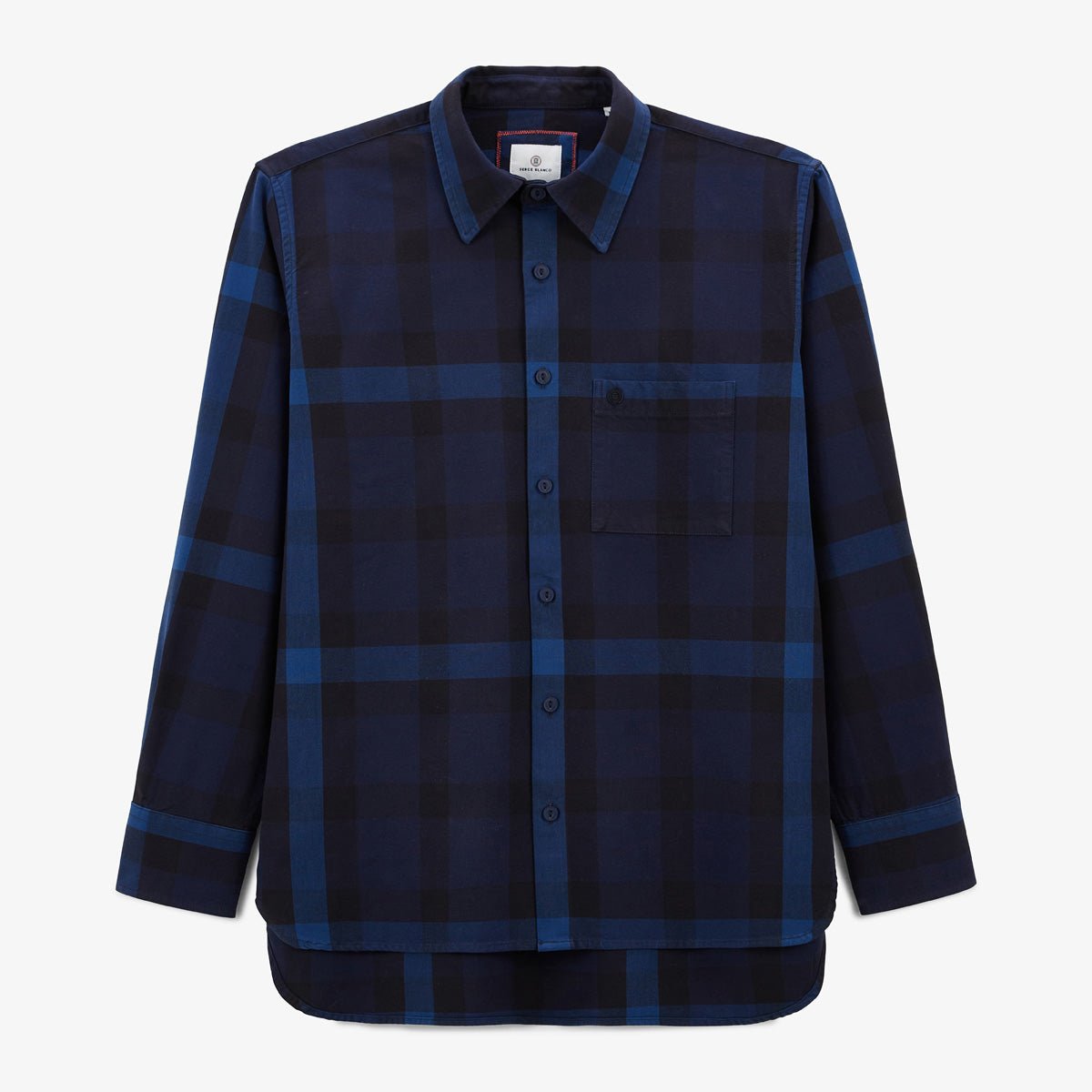 Long-sleeved velvet shirt SERGE BLANCO Blue