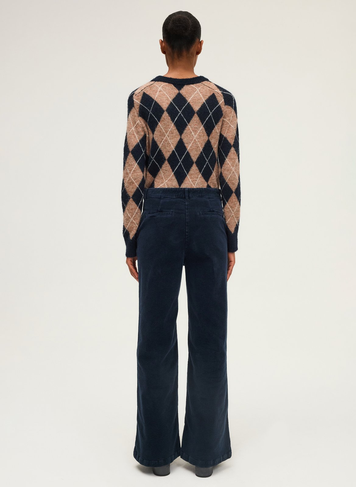 Broek met wijd uitlopende pijpen | katoenblend PABLO Blauw