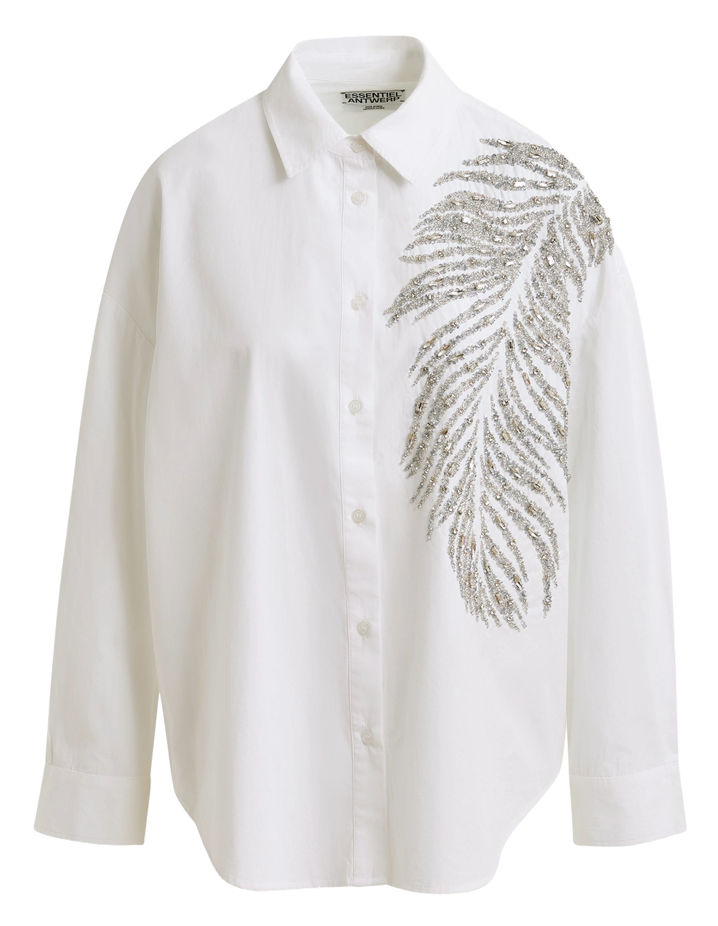 Chemise oversize brodée ESSENTIEL ANTWERP Blanc