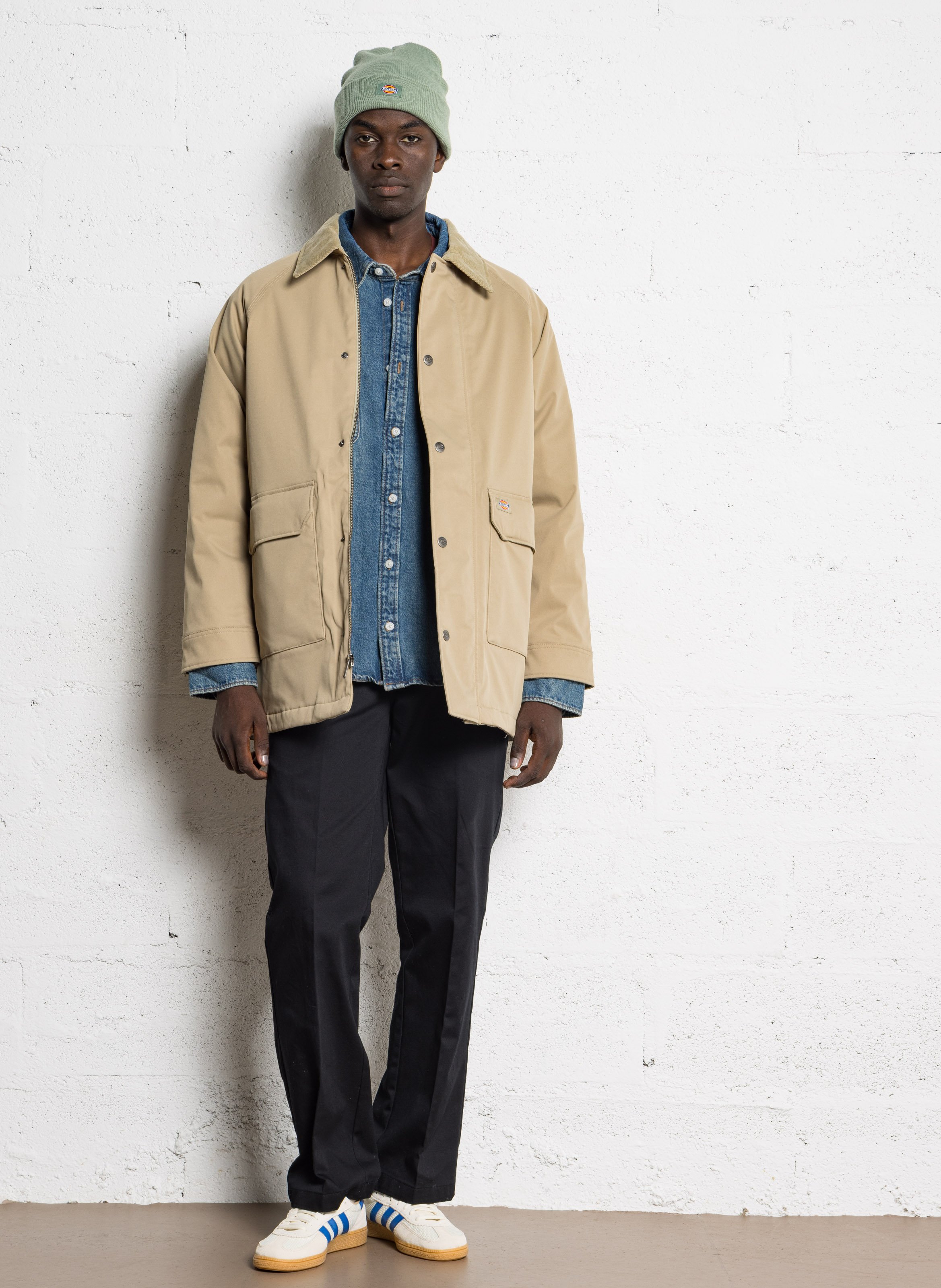 Parka mit großem einfarbigem Cordkragen DICKIES Beige