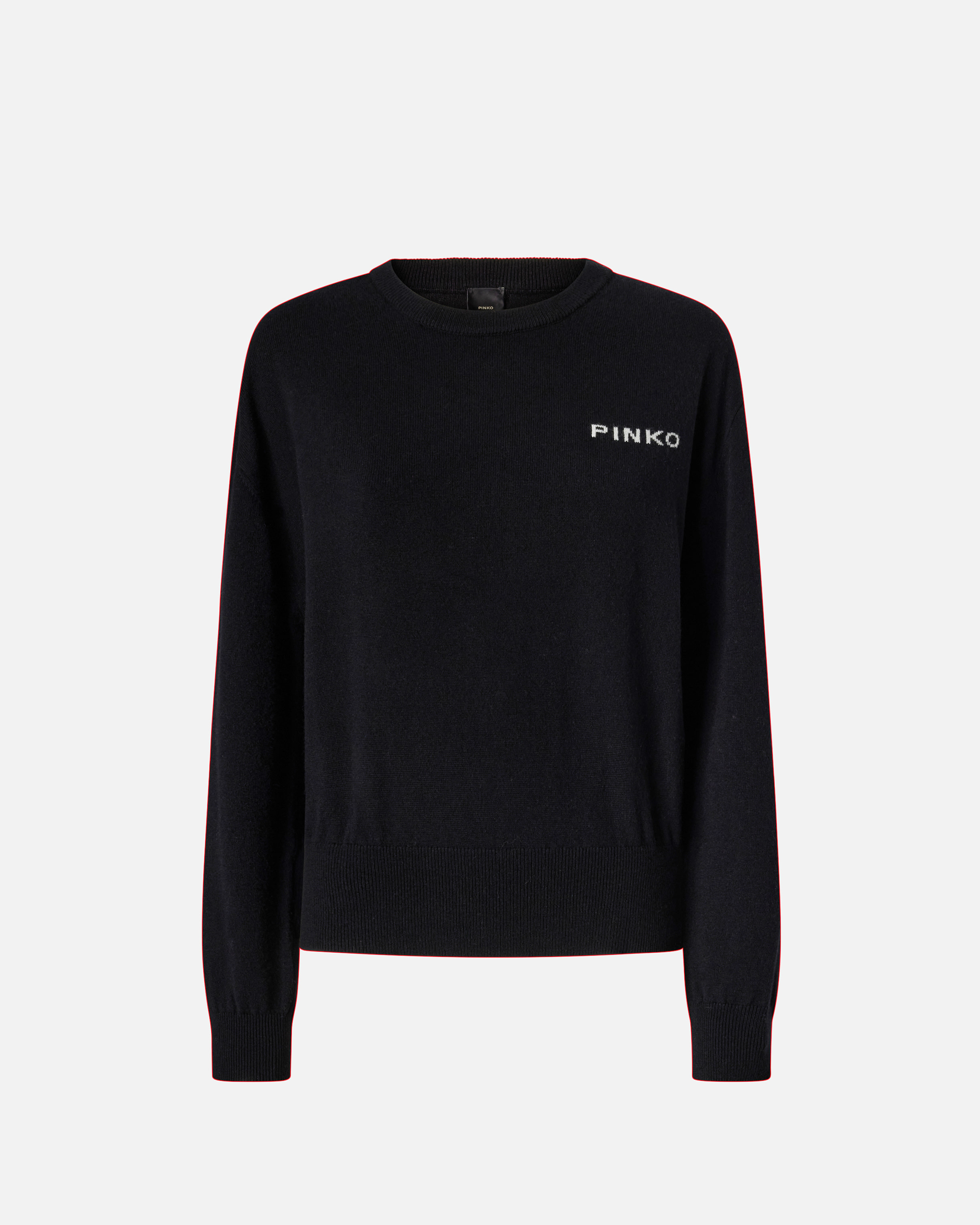 Sweater with maxi love birds logo PINKO Multicolored