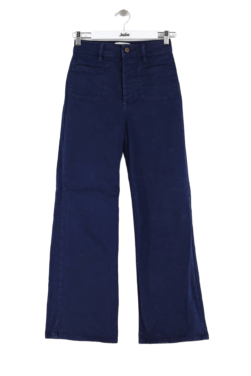 Straight cotton-blend pants ROUJE - Seconde Main Blue