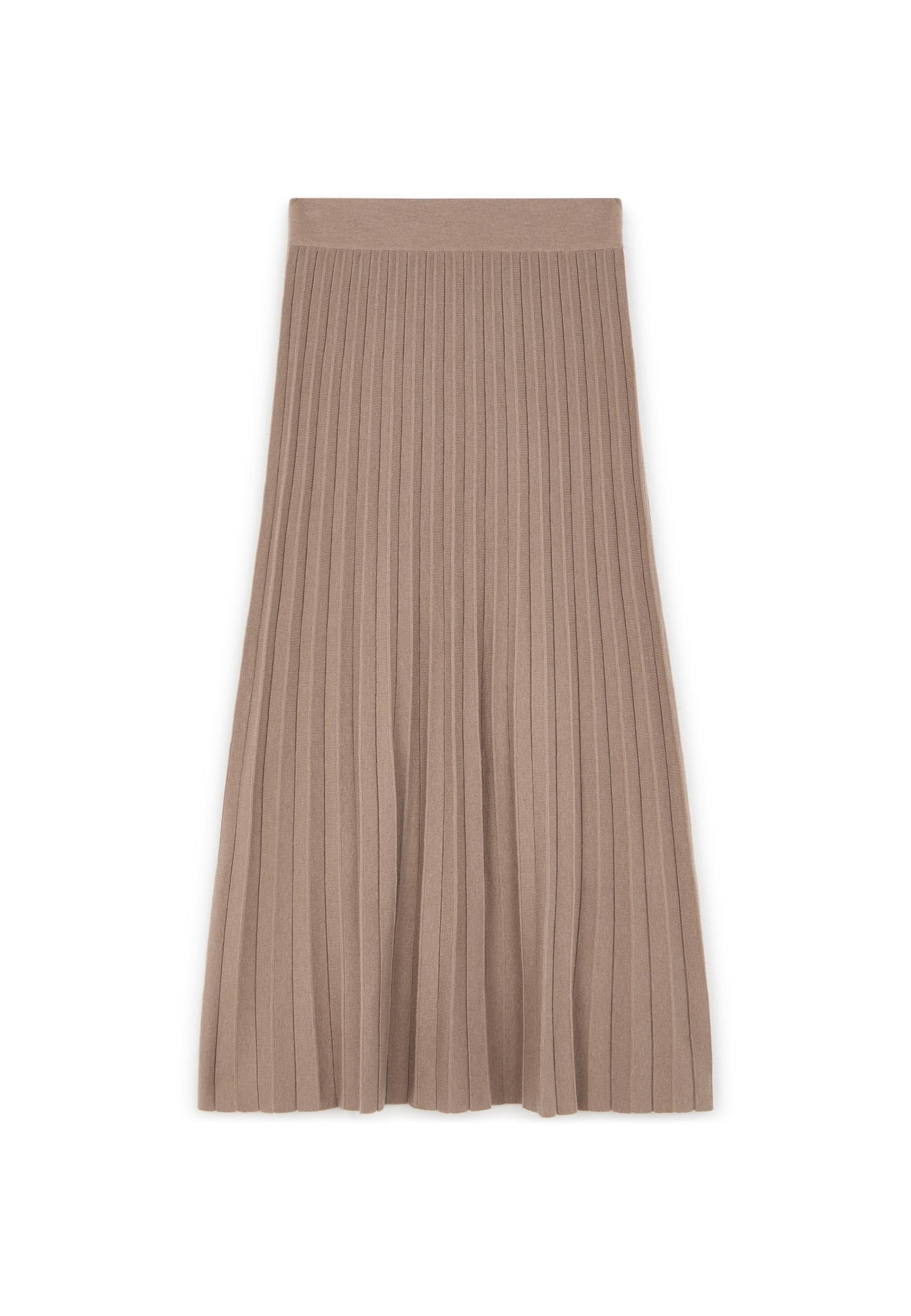 Knitted pleated skirt RODIER Brown