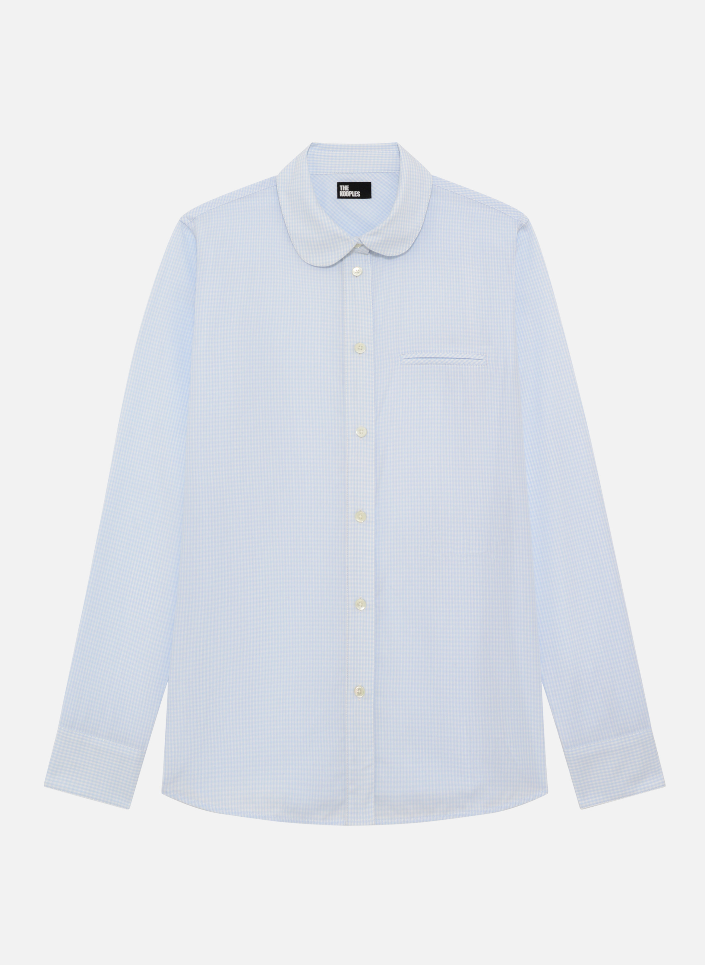Shirt with micro checks THE KOOPLES Blue