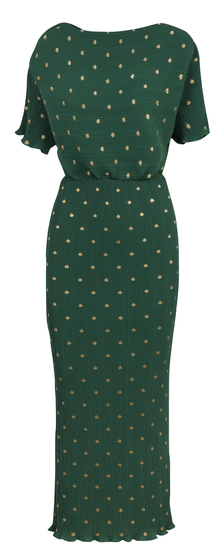 Robe longue plissée NEVER FULLY DRESSED Vert