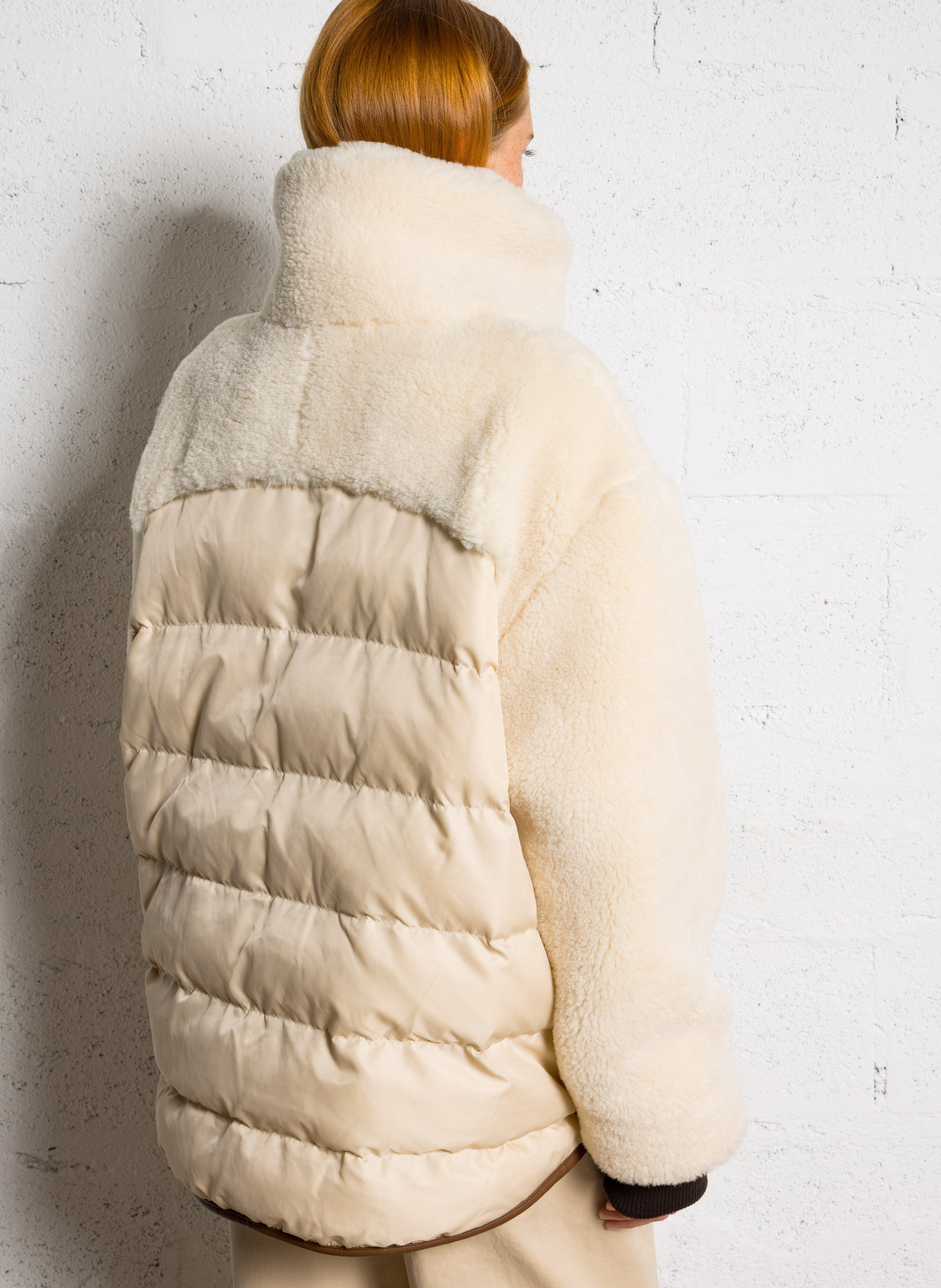 Manteau ample effet patchwork MES DEMOISELLES Beige