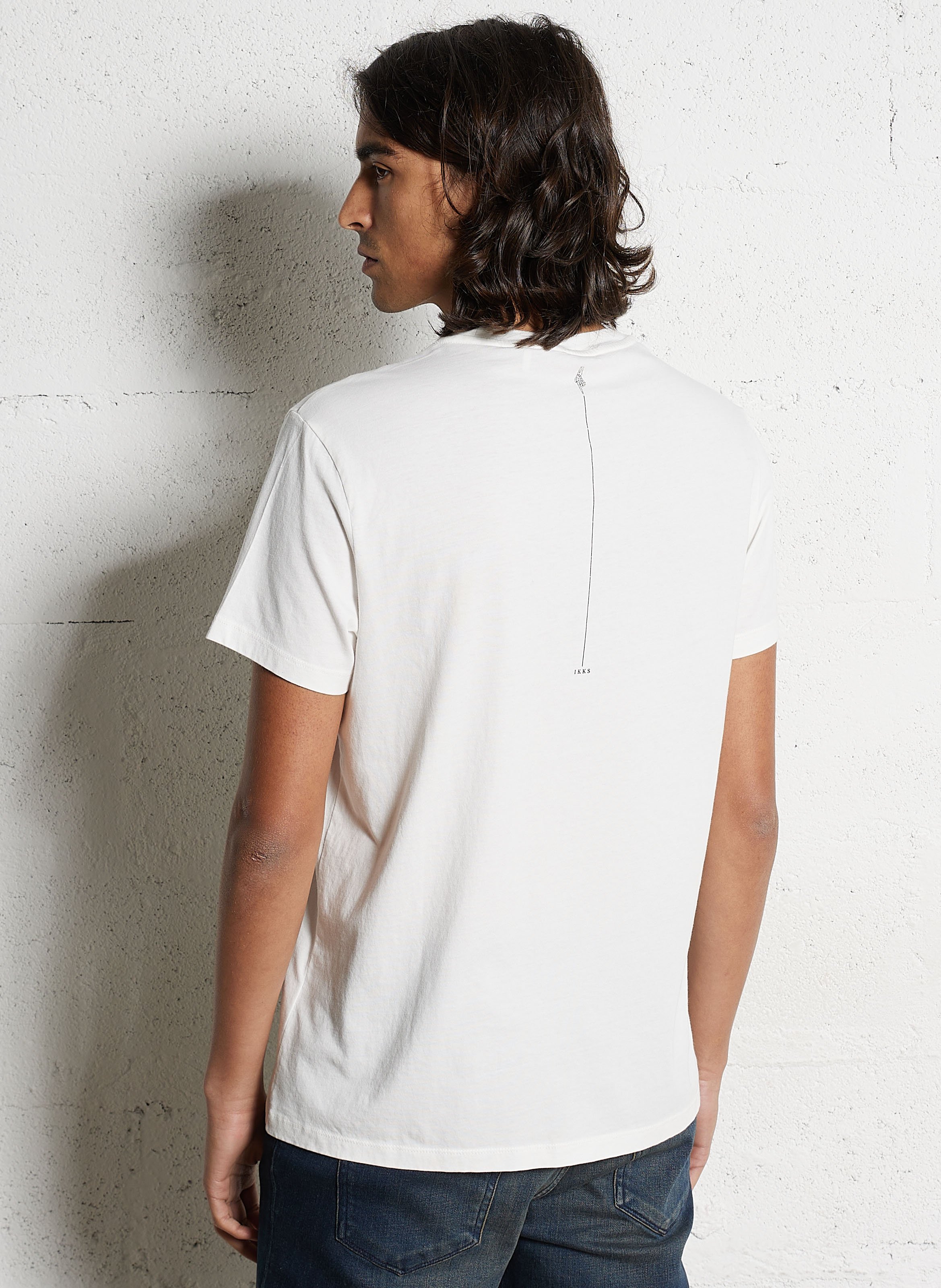 Gerader T-Shirt aus bedruckter Baumwolle IKKS Weiss