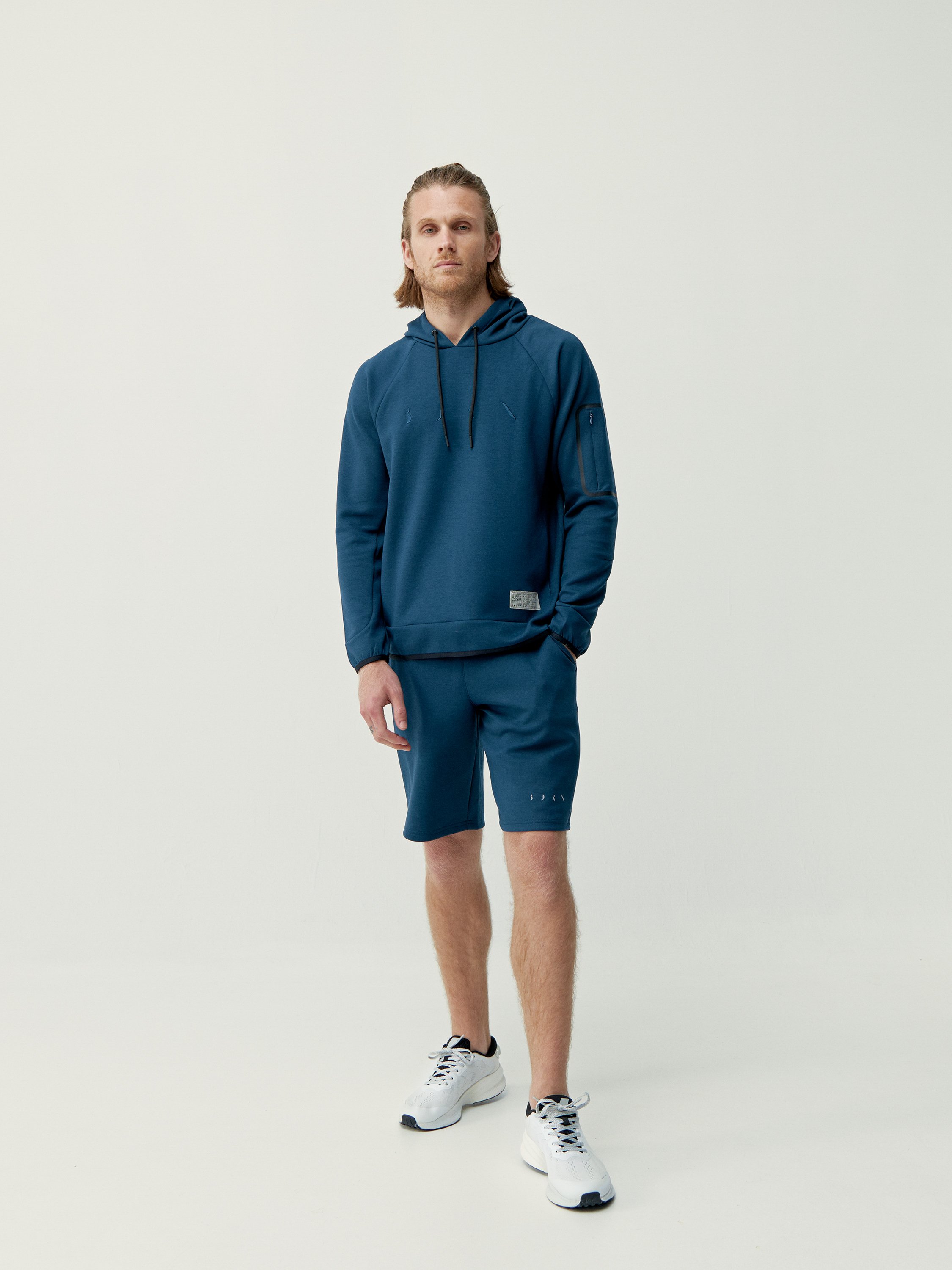 Performance Hooded Sports Sweatshirt BORN LIVING YOGA Blue