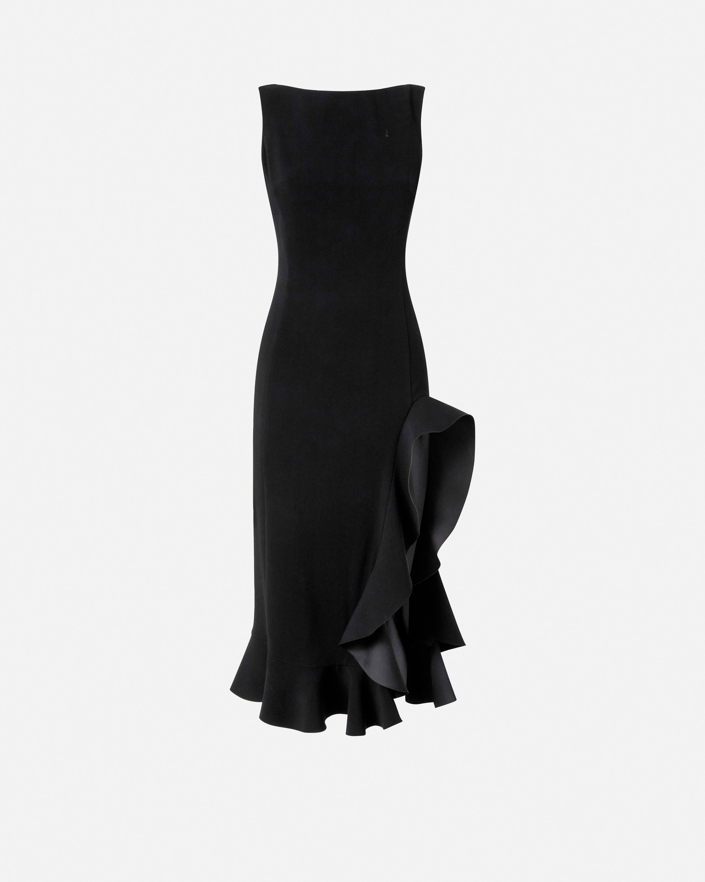 Fitted dress with ruffles PINKO Black