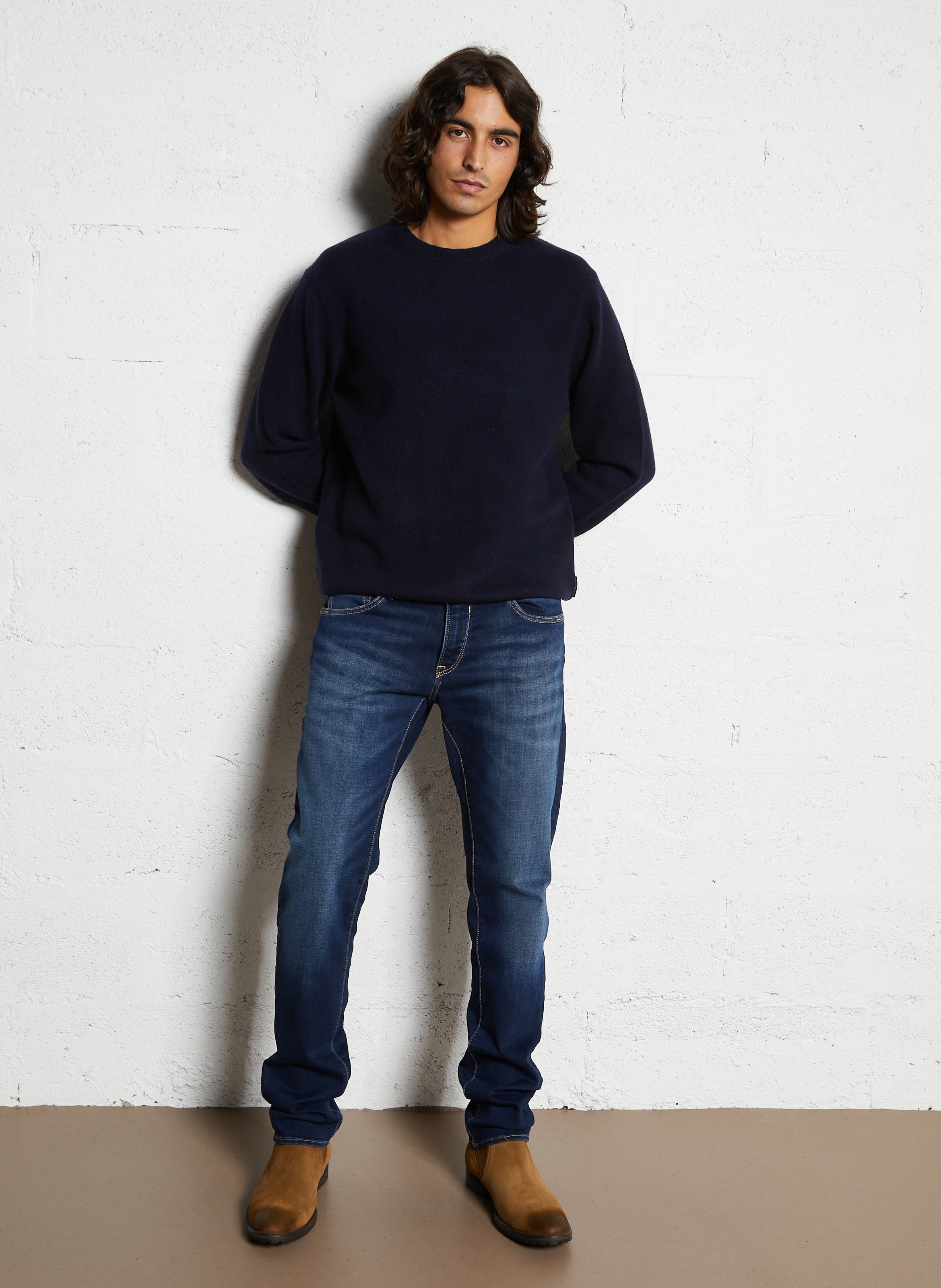 Alpaca wool sweater CASUAL FRIDAY Blue