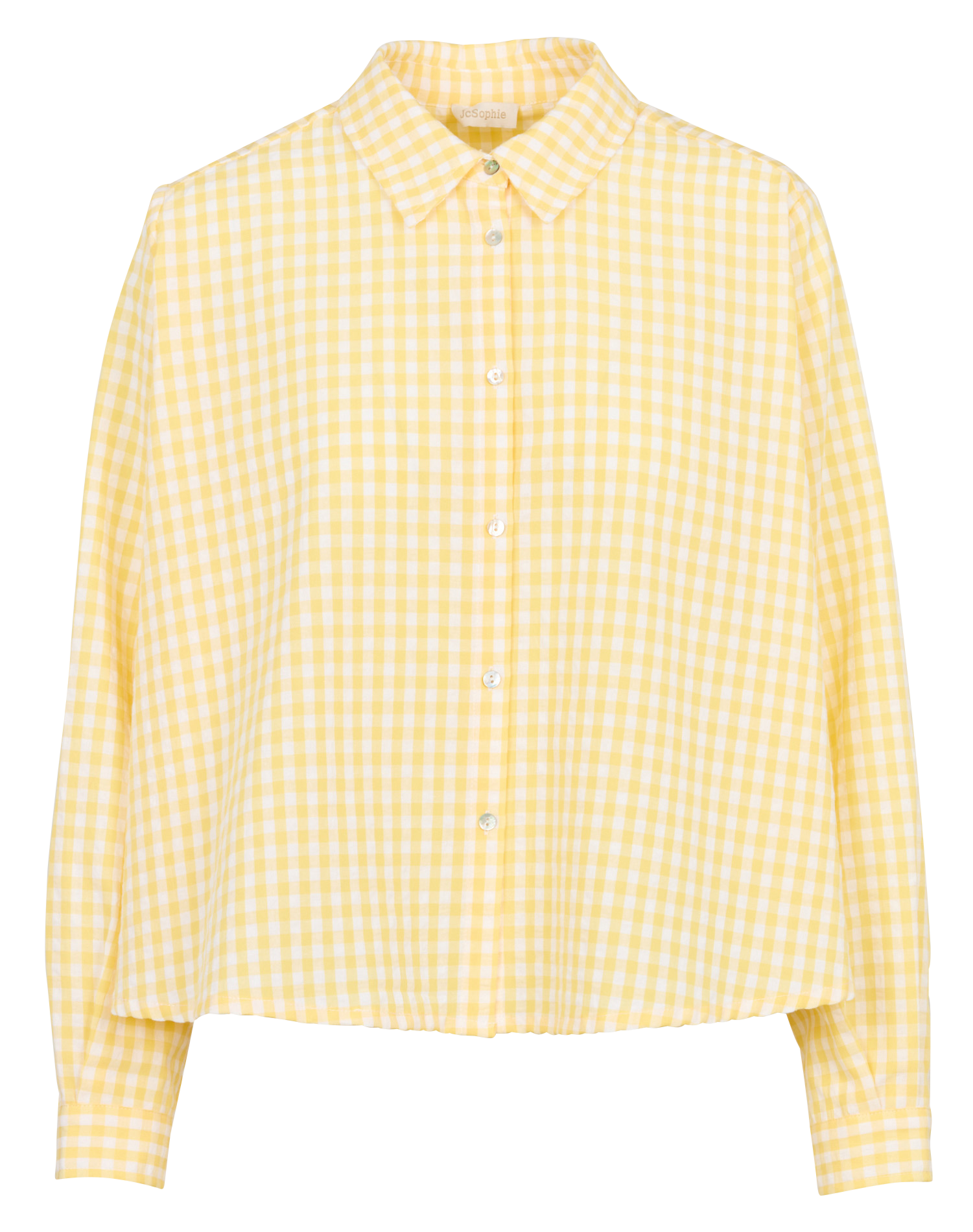 Oversized cotton-blend shirt with classic collar JC SOPHIE Yellow