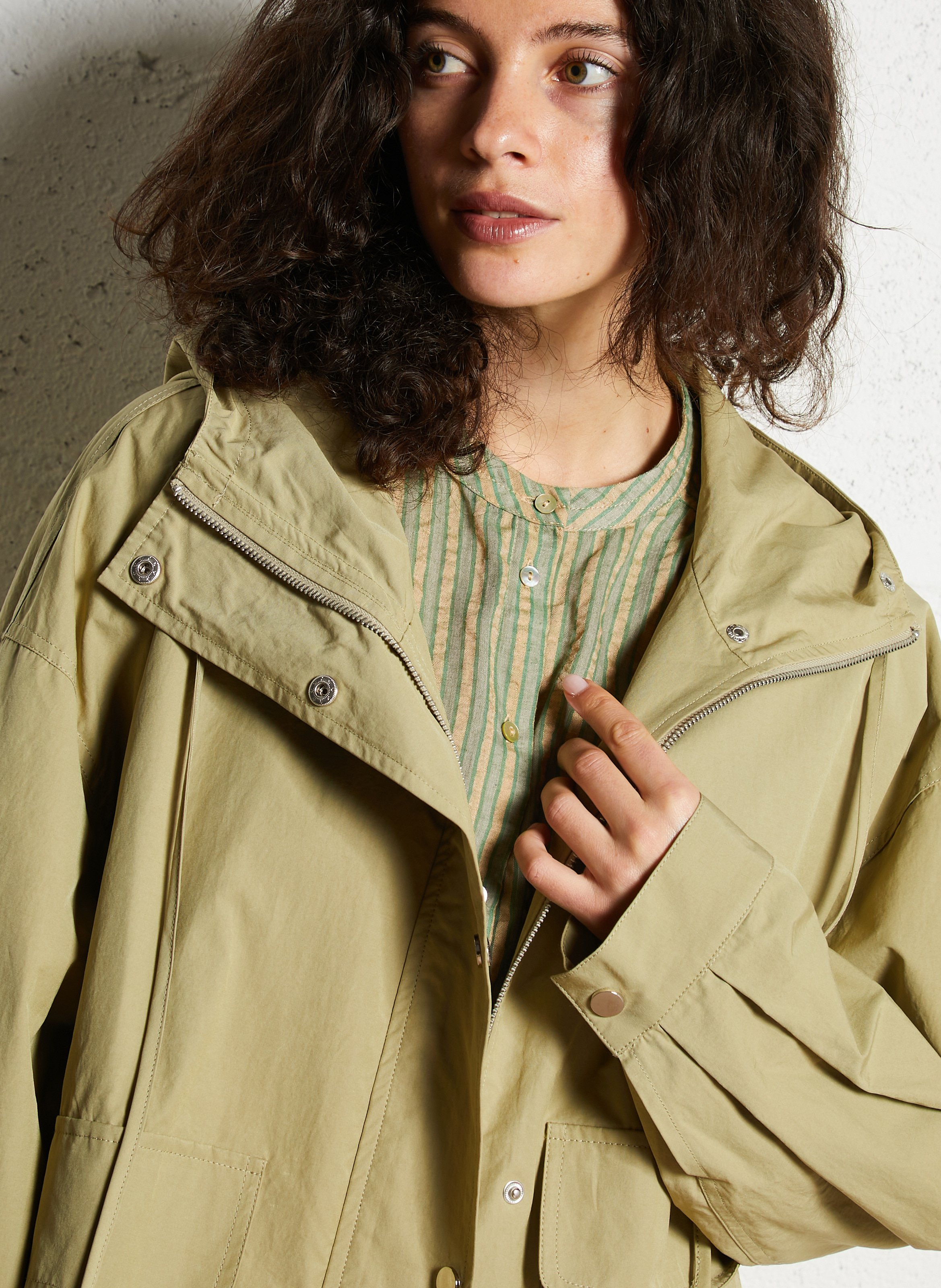 Oversize-Kapuzenparka JC SOPHIE Khaki