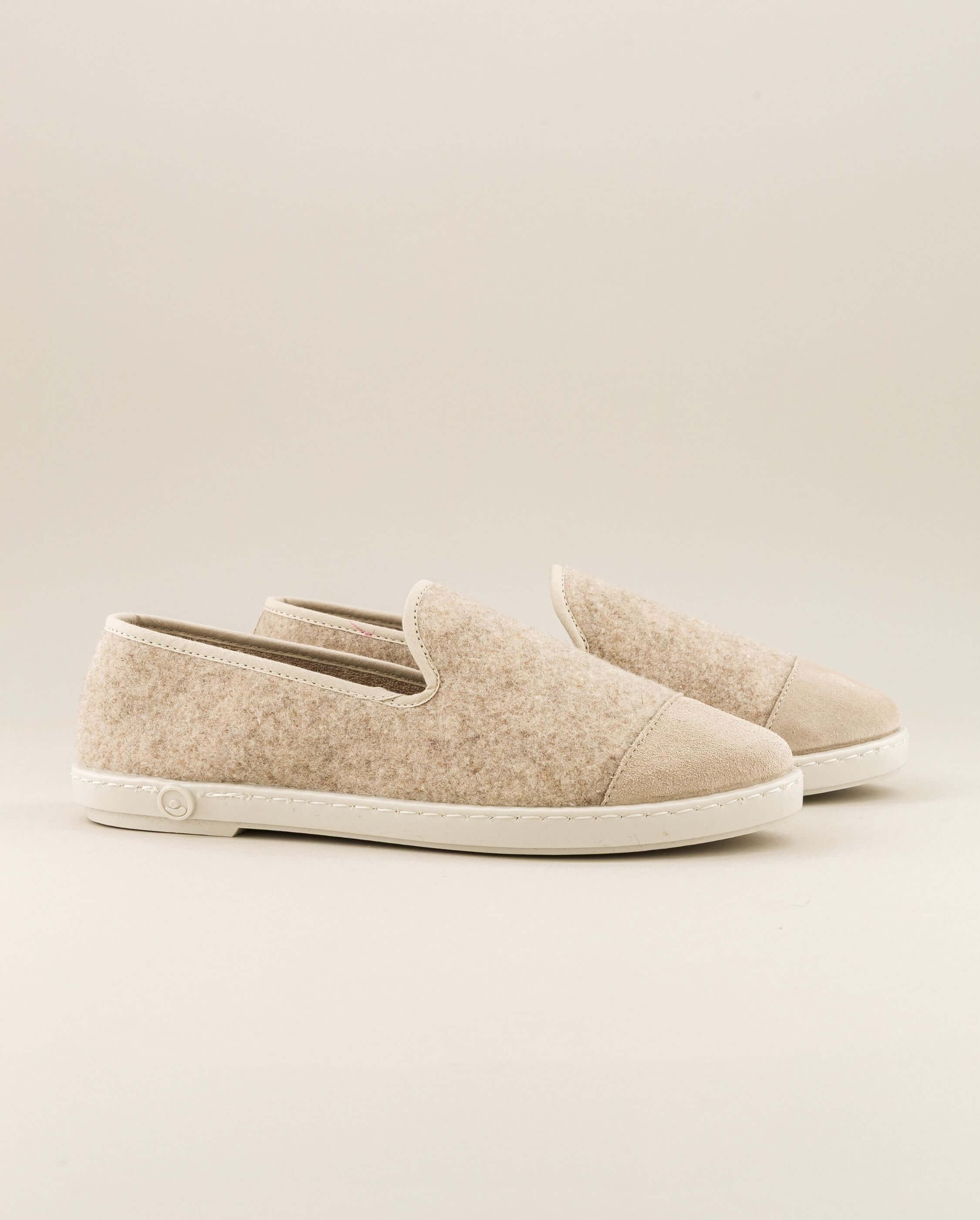 Women's wool slipper, beige nude ANGARDE Beige