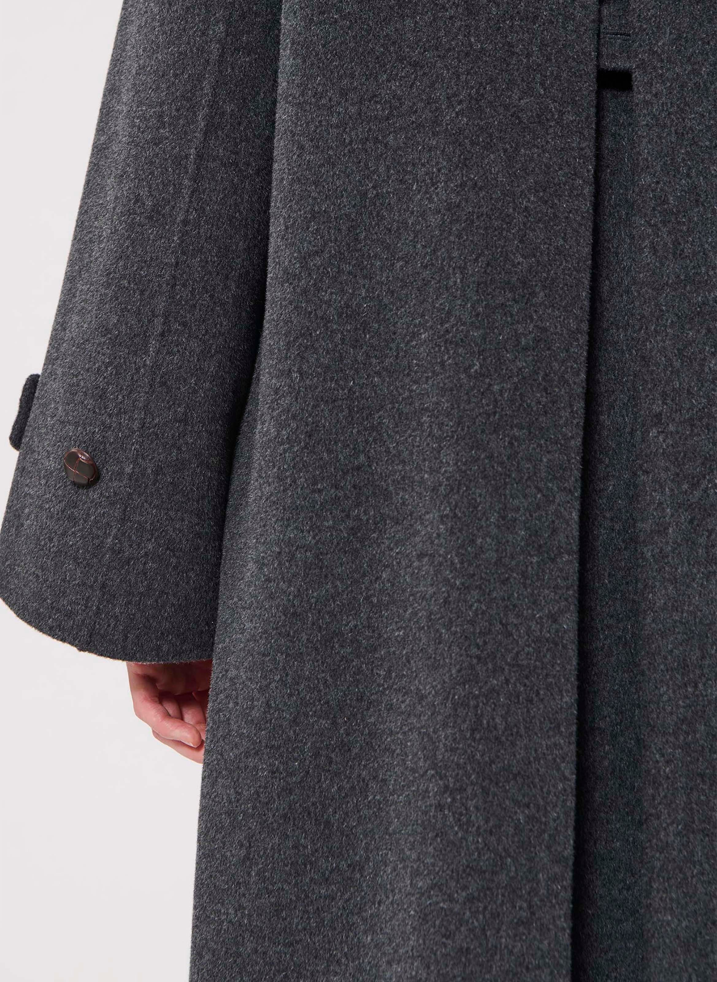 Manteau col classique en laine mélangée TARA JARMON Gris