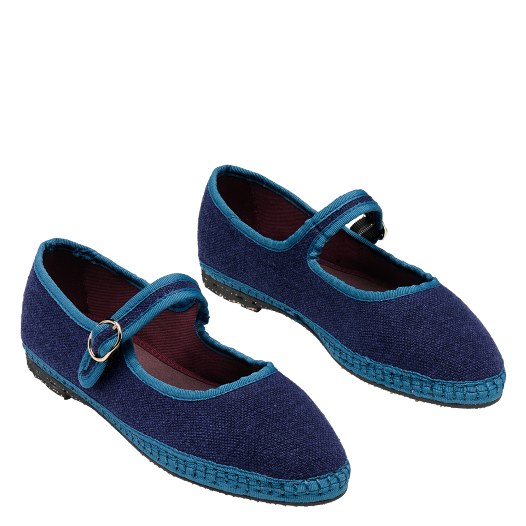 Cotton ballerina flats FLABELUS Blue