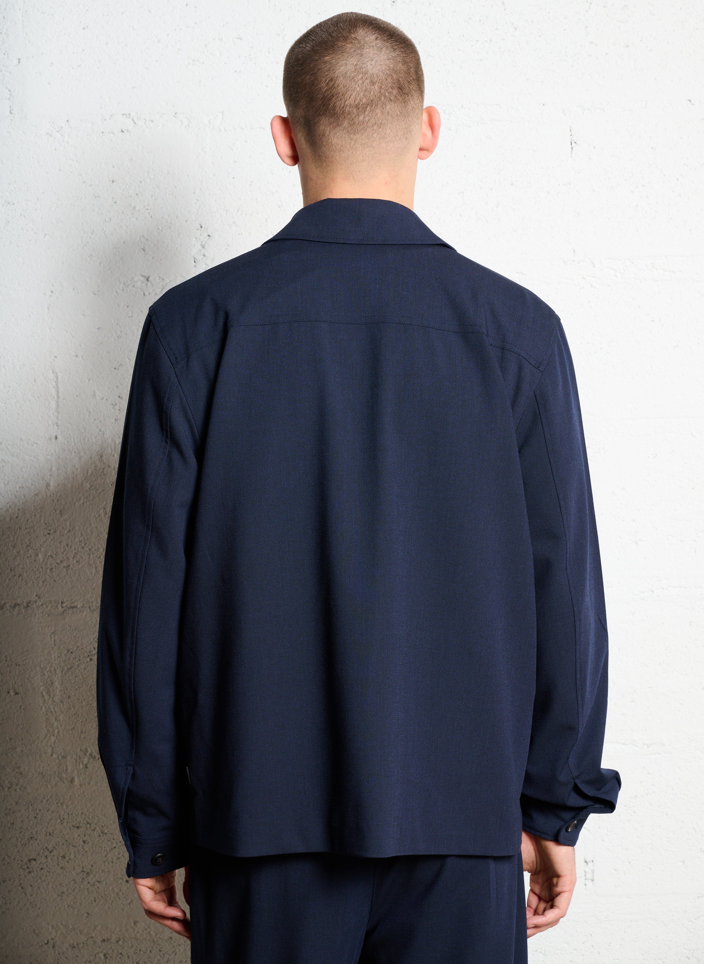 Veste droite boutonnée unie LES DEUX Bleu