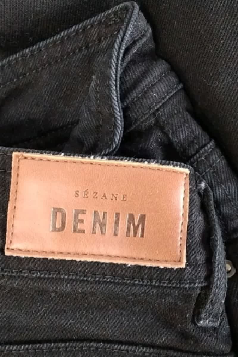 Straight cotton-blend pants SEZANE - Seconde main Black